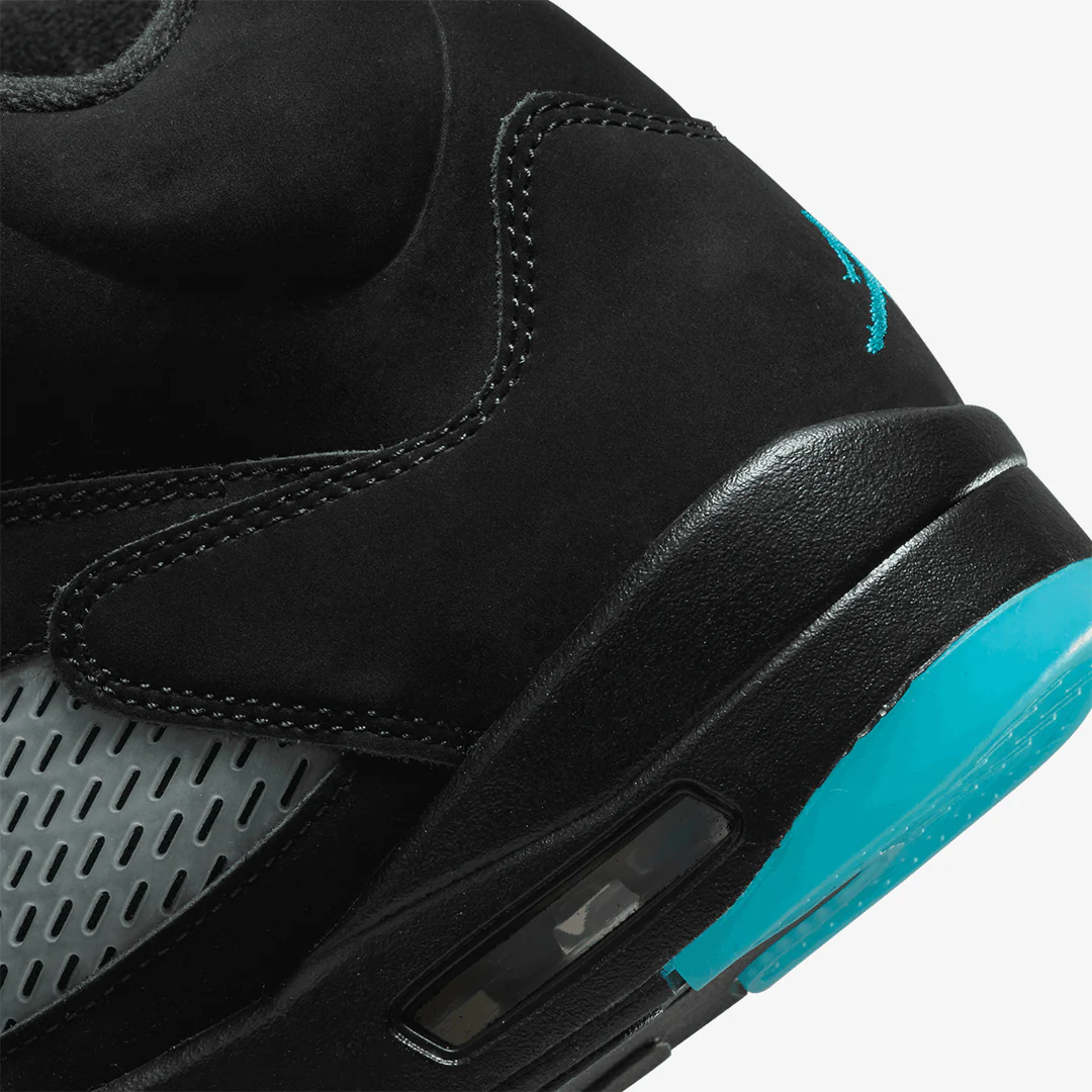 Jordan | AIR JORDAN 5 RETRO { BLACK/AQUATONE-TAXI - Image 5