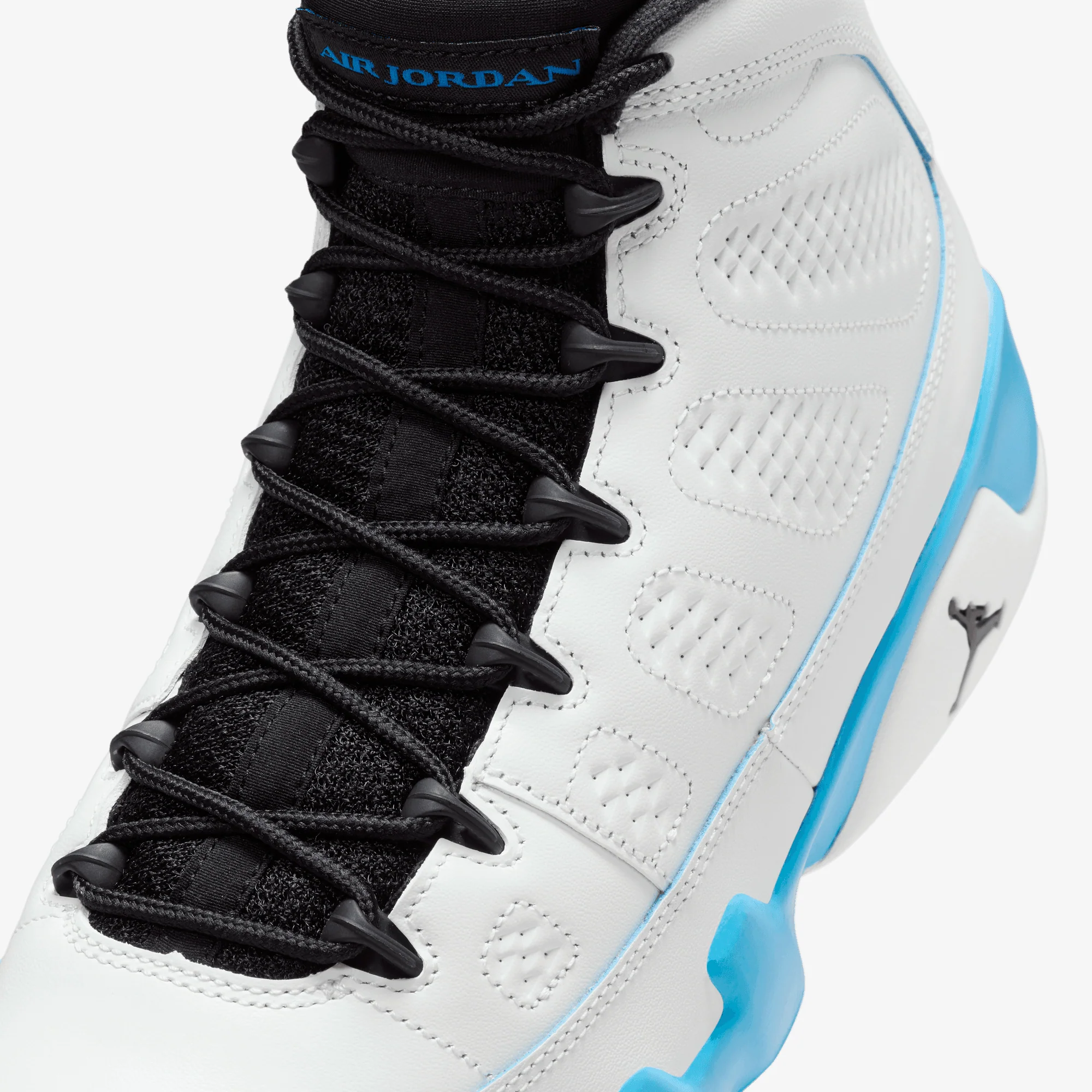 Jordan | AIR JORDAN 9 RETRO { SUMMIT WHITE/BLACK-DK POWDER BLUE - Image 4