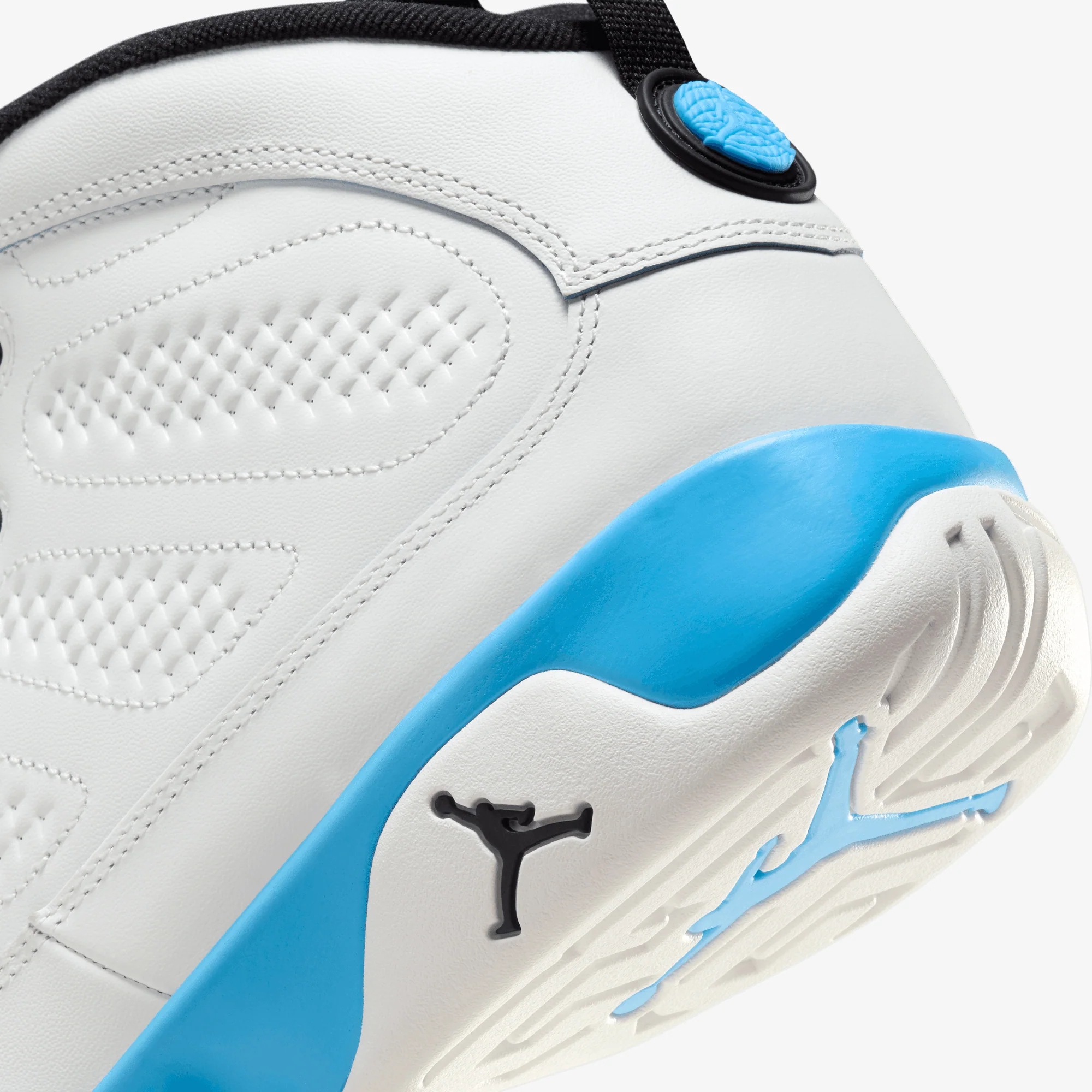 Jordan | AIR JORDAN 9 RETRO { SUMMIT WHITE/BLACK-DK POWDER BLUE - Image 5