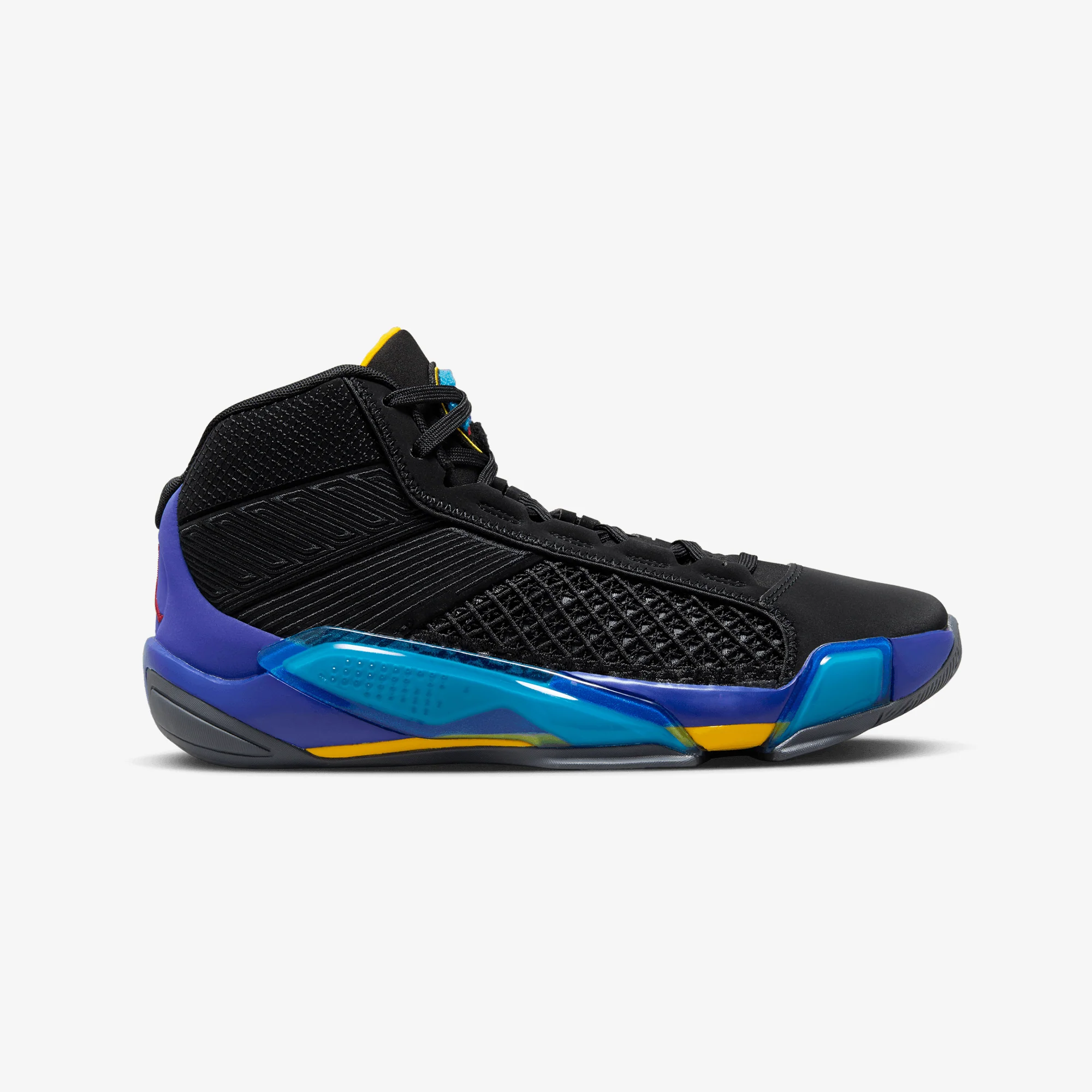 Jordan | AIR JORDAN XXXVIII "AQUA" PF { BLACK/TRUE RED-BRIGHT CONCORD-AQUATONE