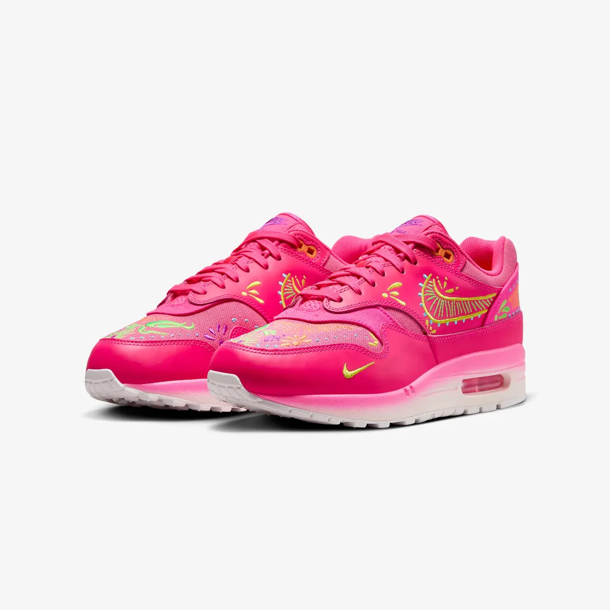 Nike | AIR MAX 1 PREMIUM { HYPER PINK/SAIL-OPTI YELLOW-GREEN STRIKE - Image 2