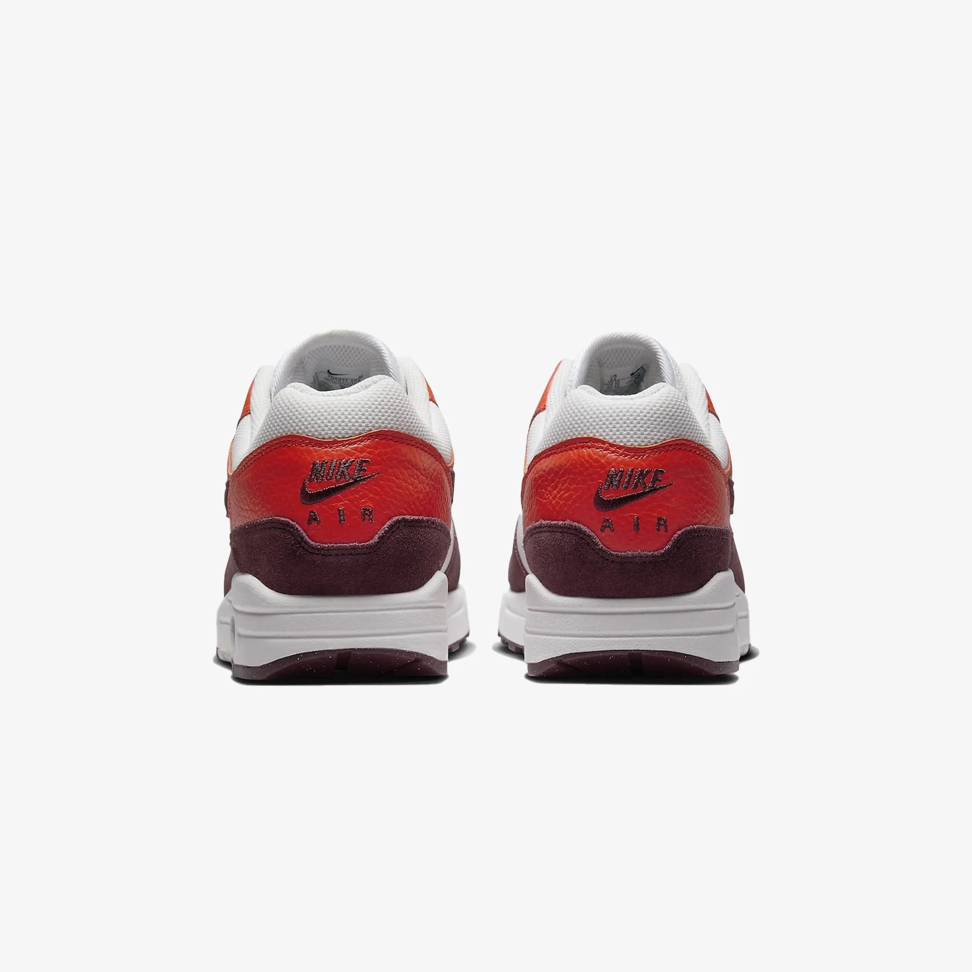 Nike | AIR MAX 1 { SUMMIT WHITE/BURGUNDY CRUSH-PICANTE RED - Image 3
