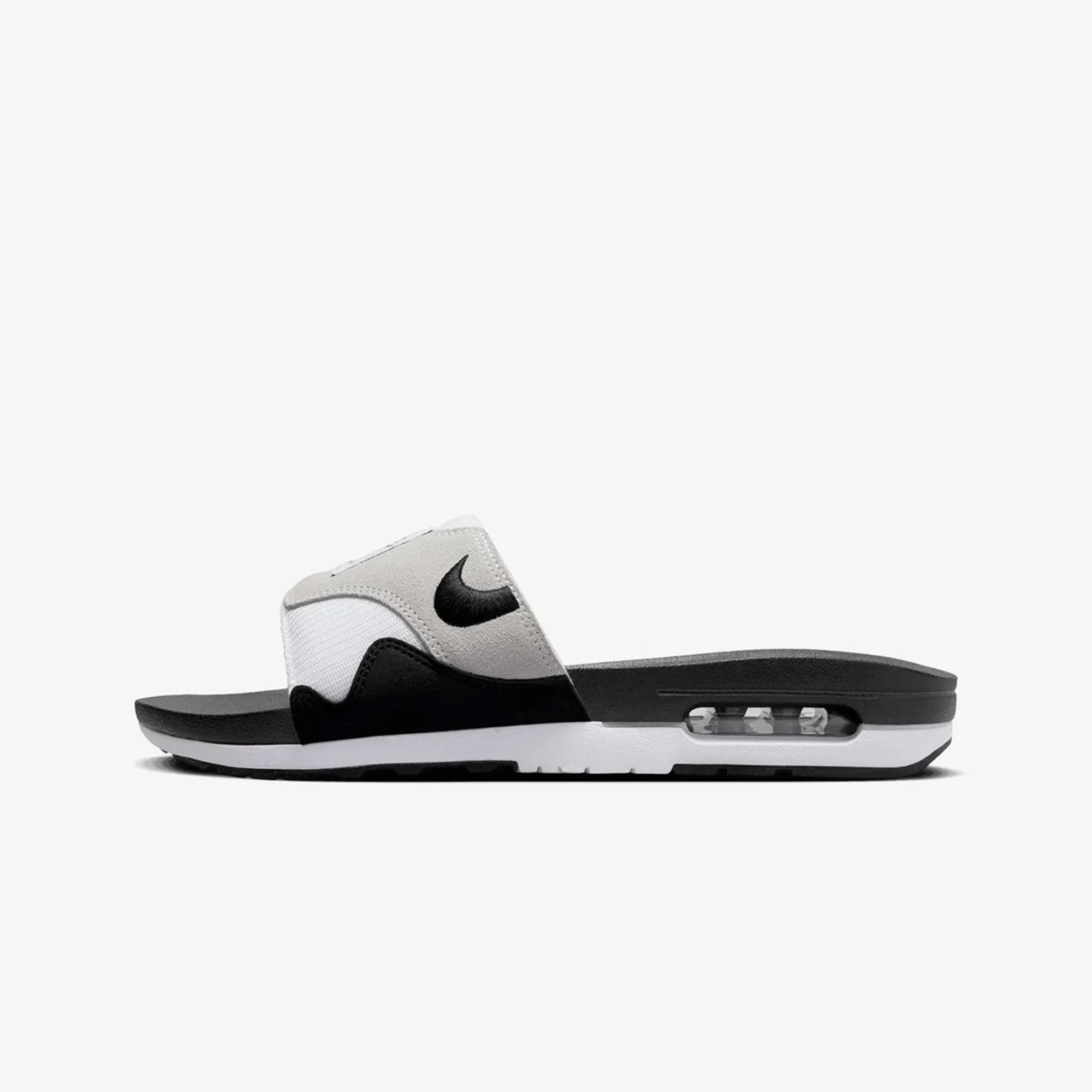 Nike | AIR MAX 1 SLIDE { WHITE/BLACK - Image 3