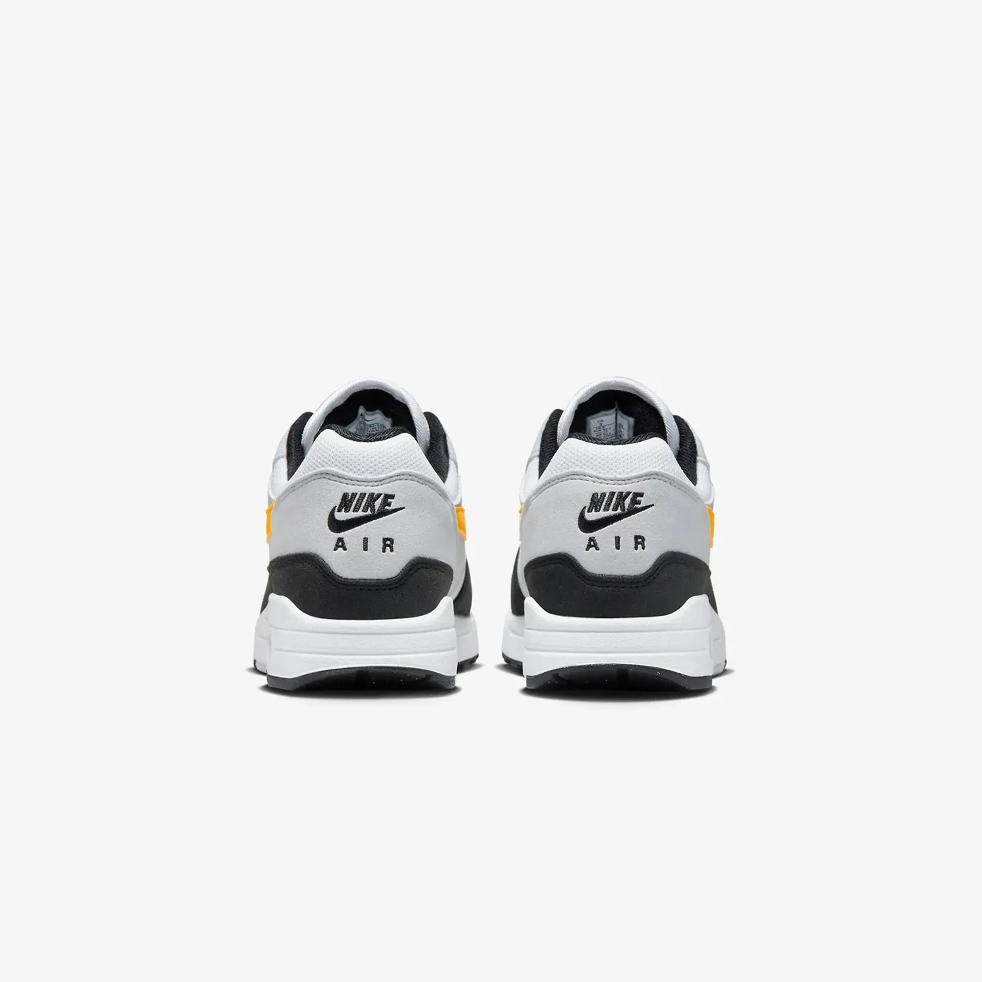 Nike | AIR MAX 1 { WHITE/UNIVERSITY GOLD-BLACK - Image 3