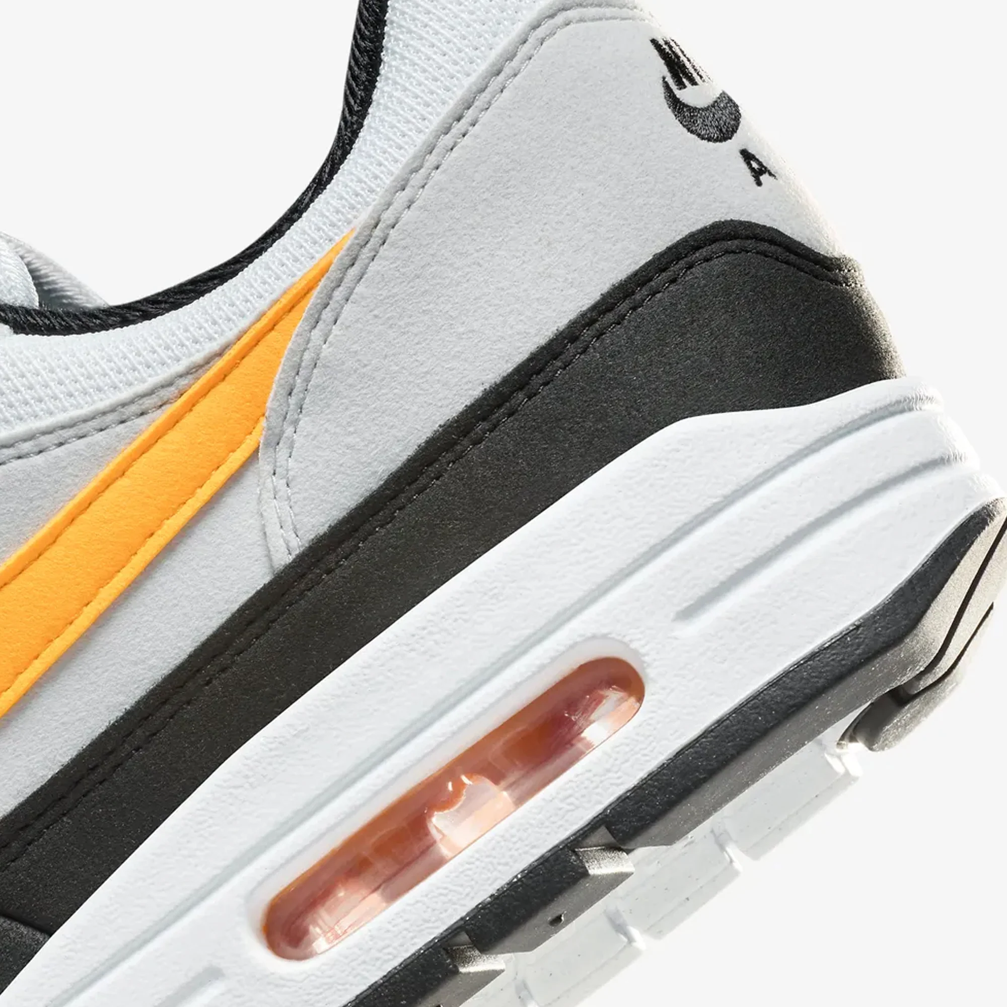 Nike | AIR MAX 1 { WHITE/UNIVERSITY GOLD-BLACK - Image 5