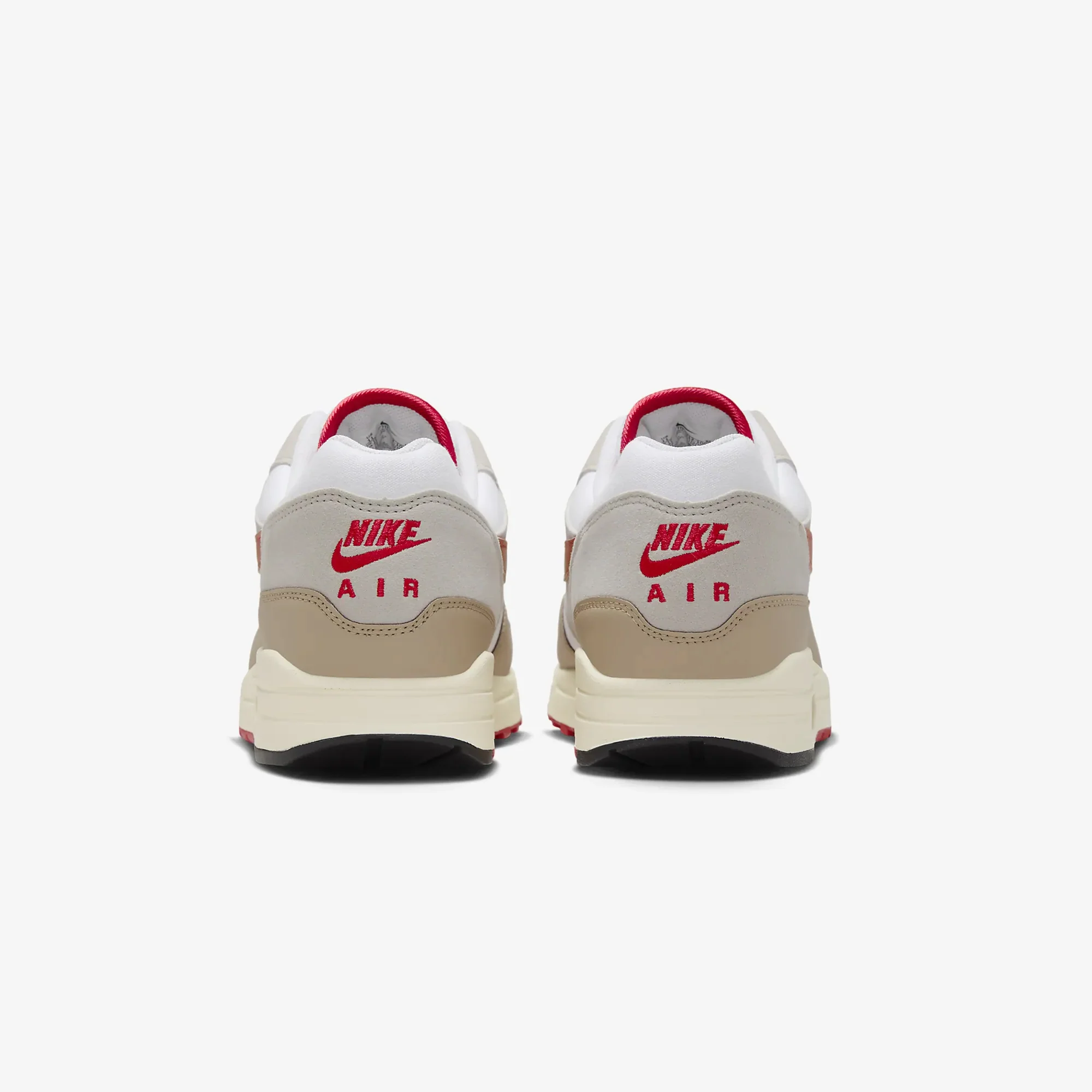 Nike | AIR MAX 1 { WHITE/UNIVERSITY RED-CREAM II-LIMESTONE - Image 3