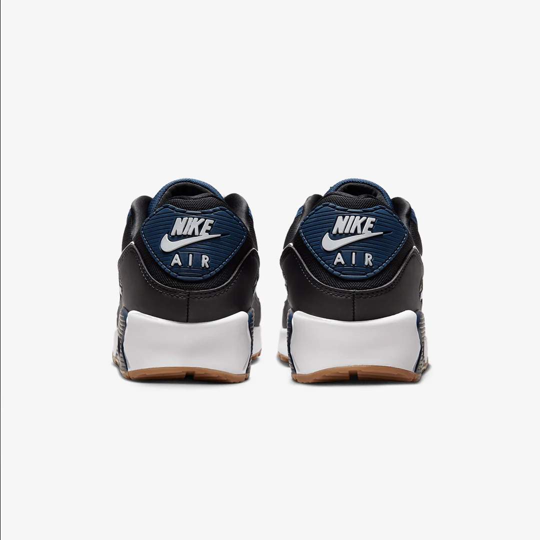 Nike | AIR MAX 90 { MIDNIGHT NAVY/WHITE-BLACK-GUM MED BROWN - Image 3