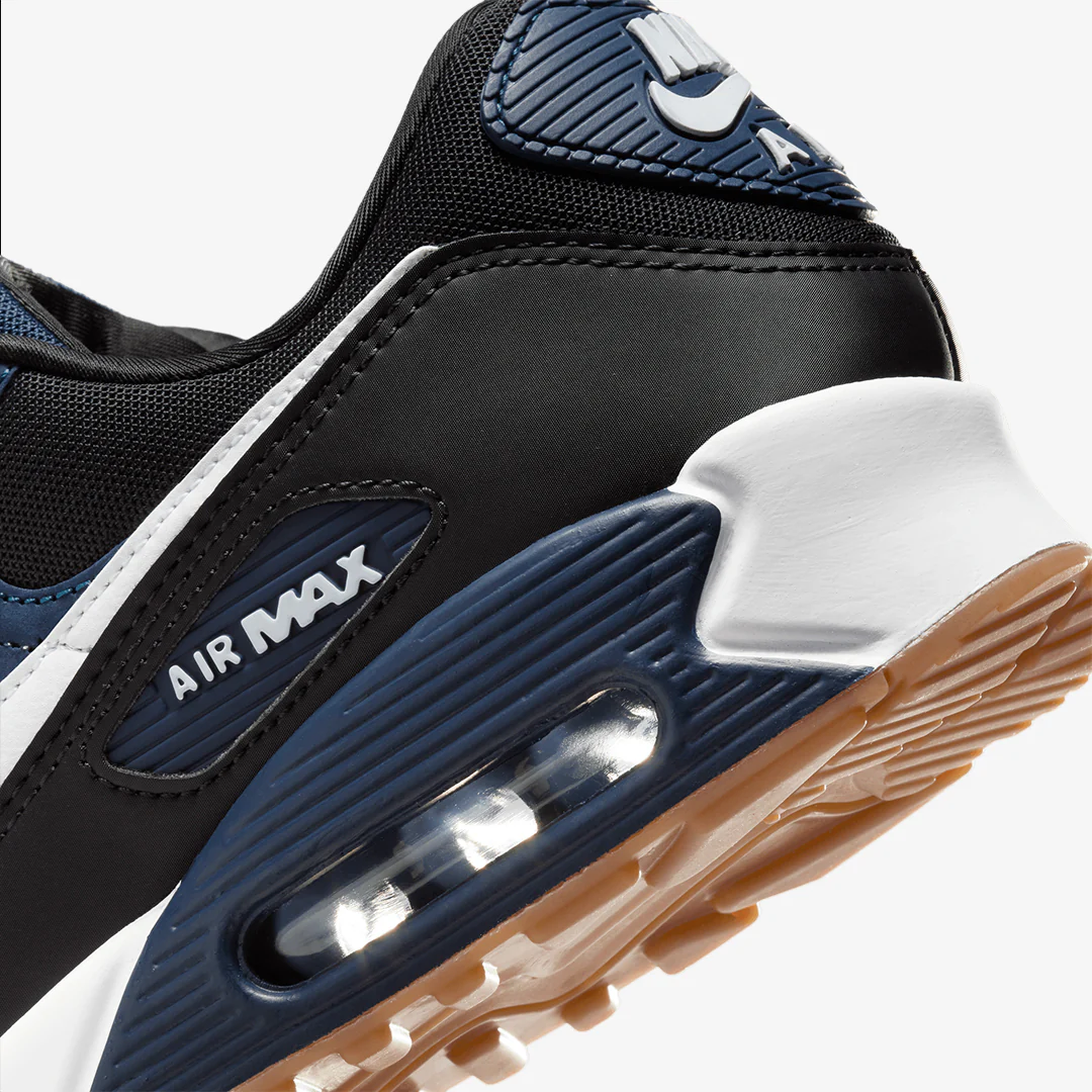 Nike | AIR MAX 90 { MIDNIGHT NAVY/WHITE-BLACK-GUM MED BROWN - Image 5