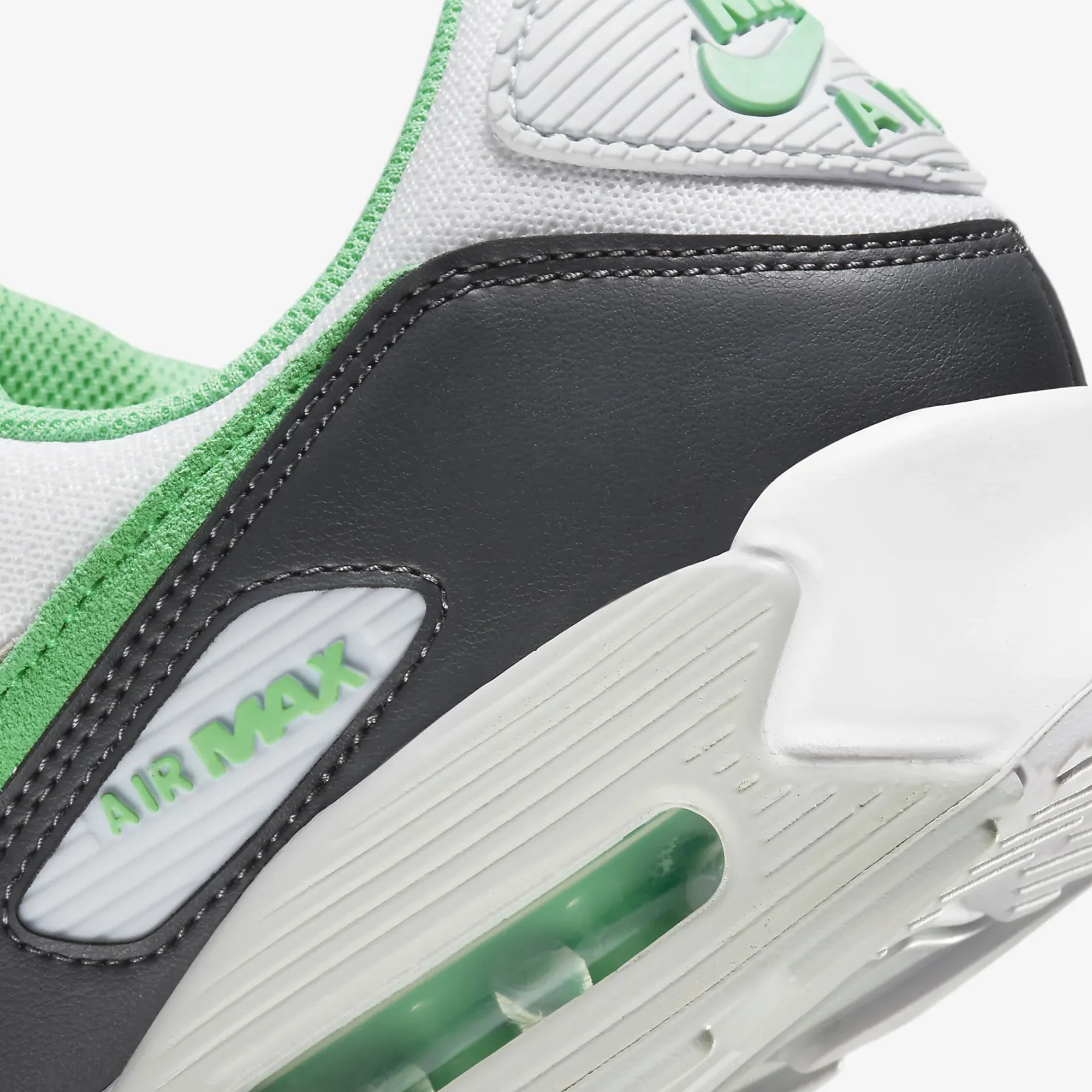 Nike | AIR MAX 90 { WHITE/SPRING GREEN-ANTHRACITE - Image 5