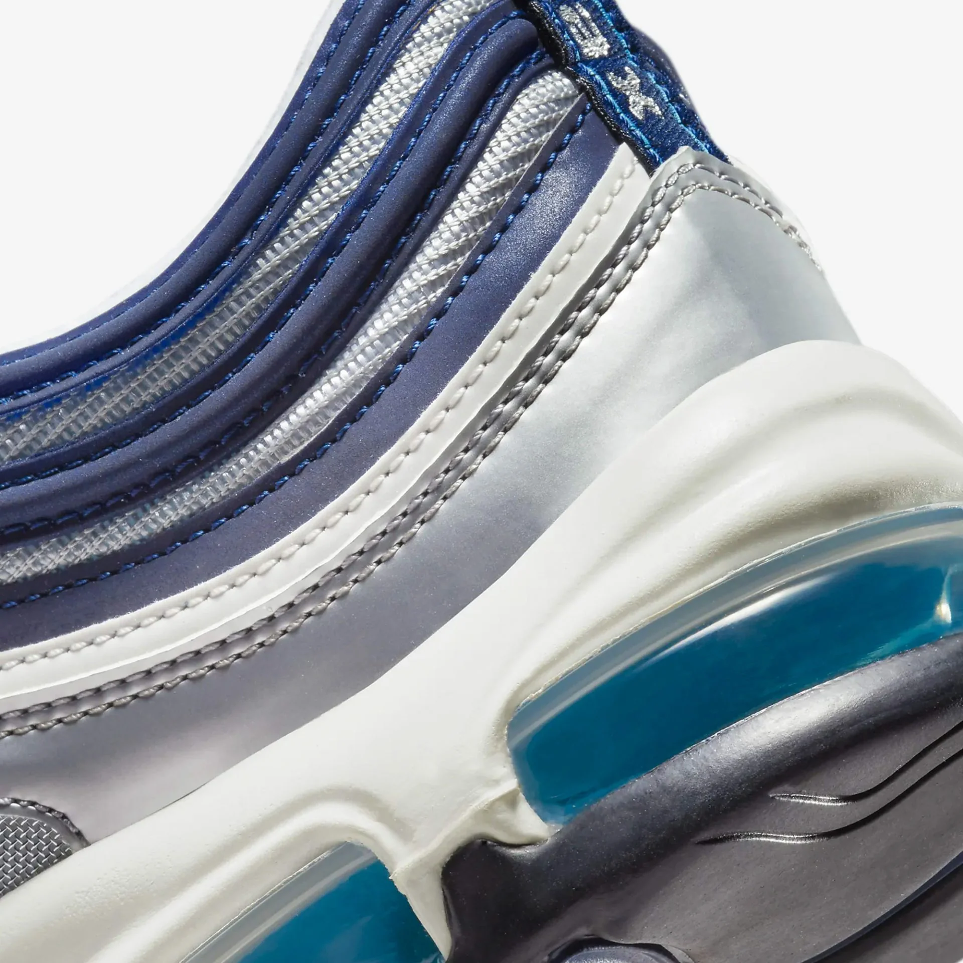 Nike | AIR MAX 97 { METALLIC SILVER/MIDNIGHT NAVY - Image 4