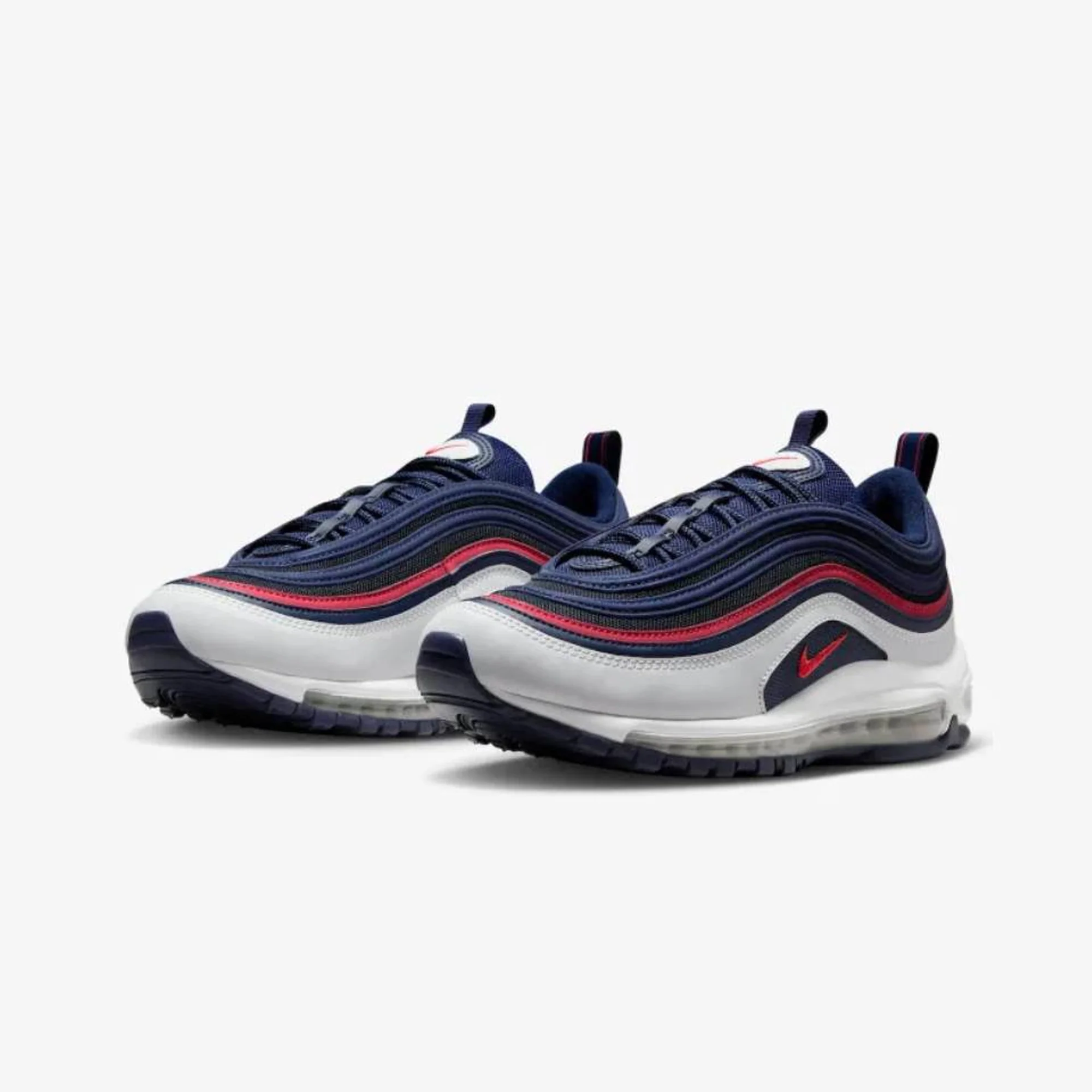 Nike | AIR MAX 97 { MIDNIGHT NAVY/TRACK RED-OBSIDIAN - Image 2