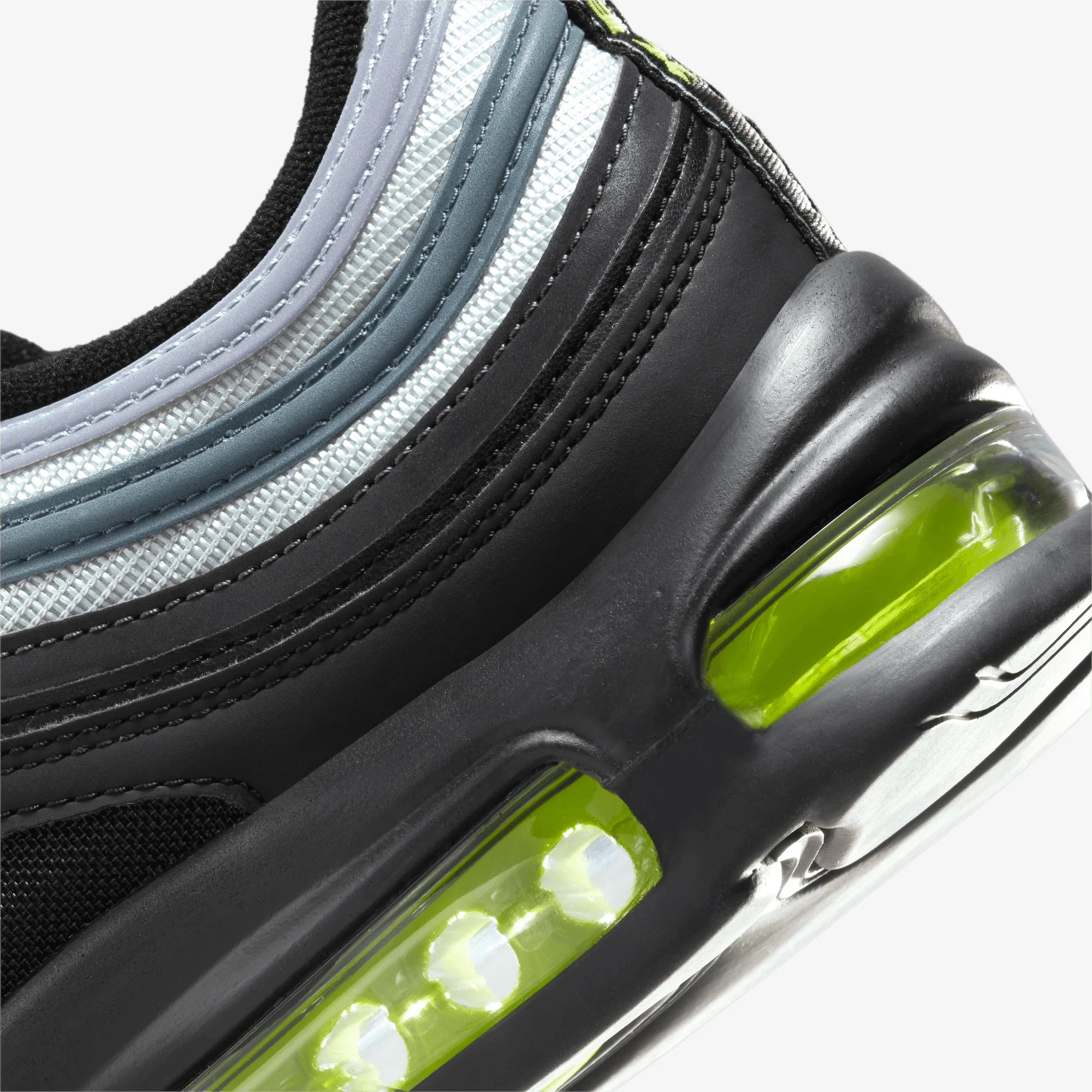 Nike | AIR MAX 97 { PURE PLATINUM/VOLT-BLACK-WHITE - Image 5