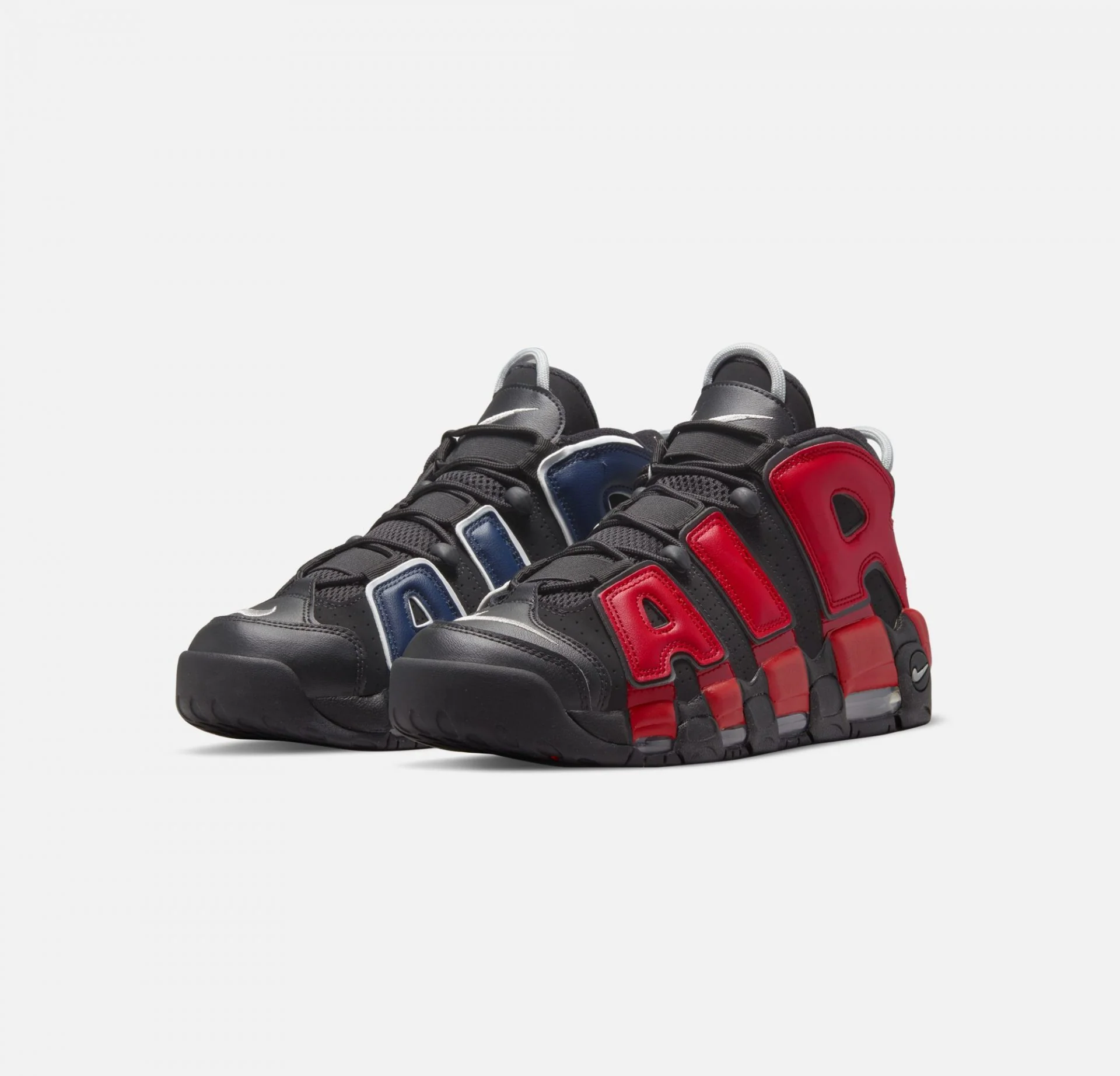 Nike | AIR MORE UPTEMPO '96 { BLACK / UNIVERSITY RED - Image 2