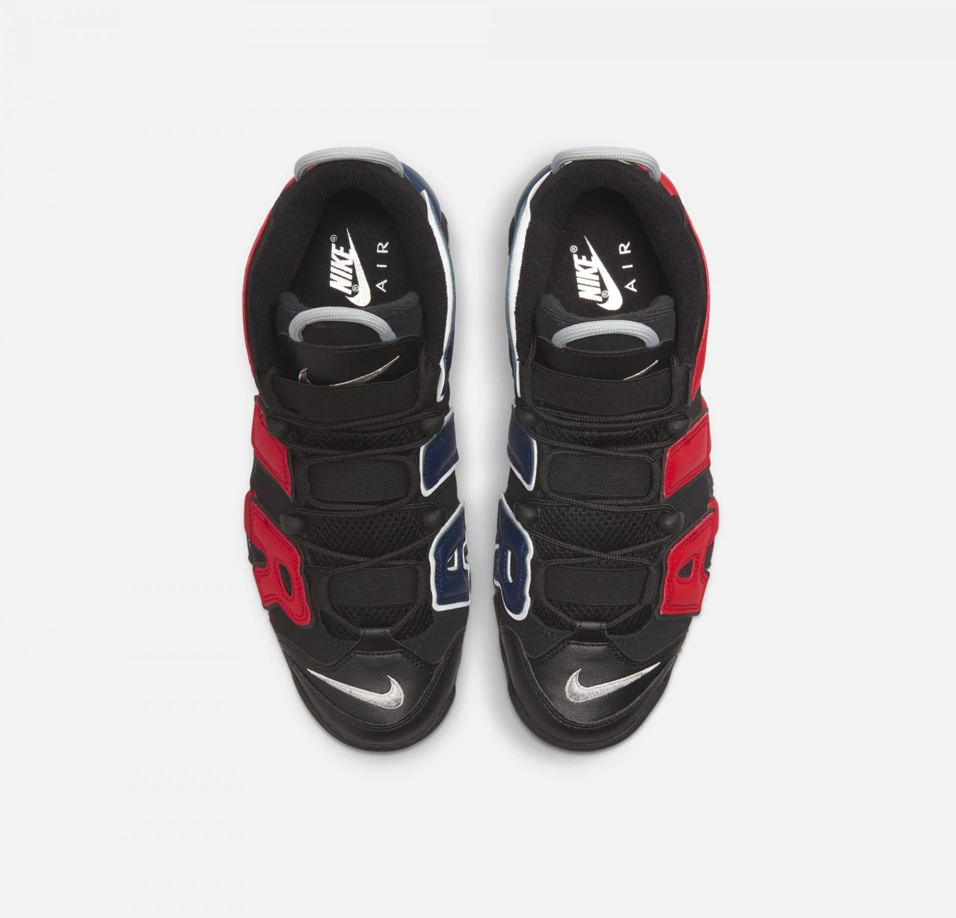 Nike | AIR MORE UPTEMPO '96 { BLACK / UNIVERSITY RED - Image 4