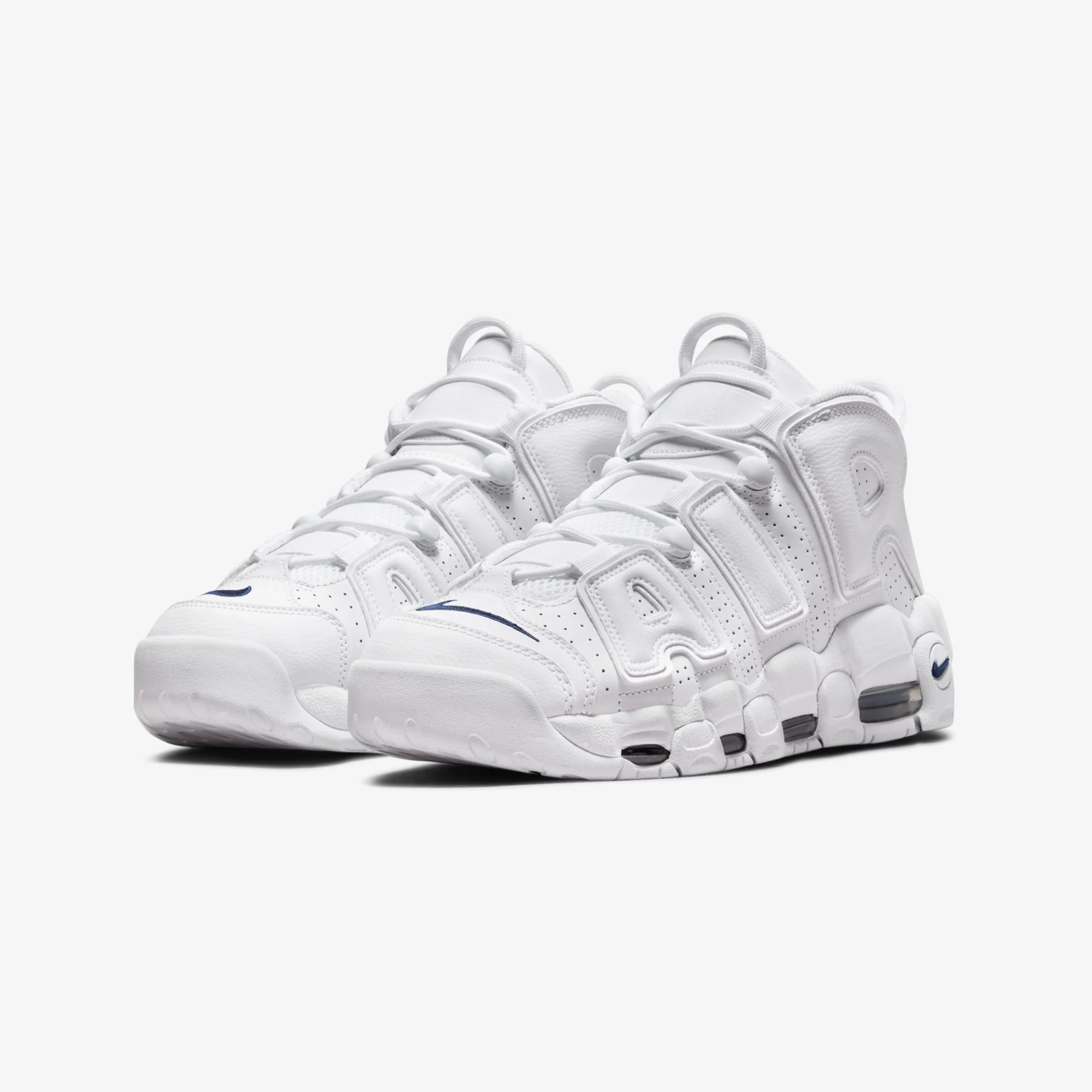 Nike | AIR MORE UPTEMPO 96 { WHITE / MIDNIGHT NAVY - Image 2
