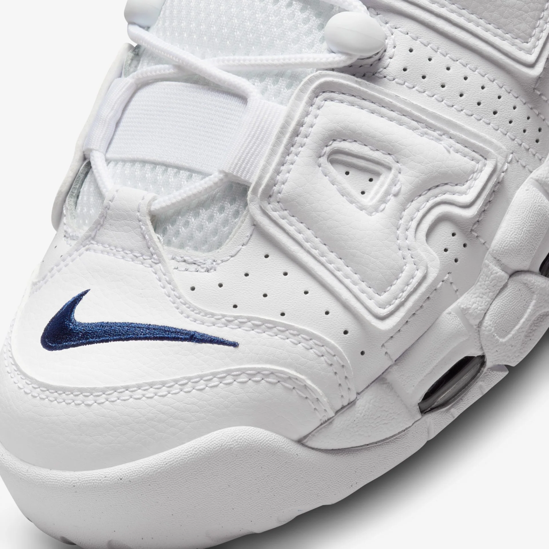 Nike | AIR MORE UPTEMPO 96 { WHITE / MIDNIGHT NAVY - Image 4