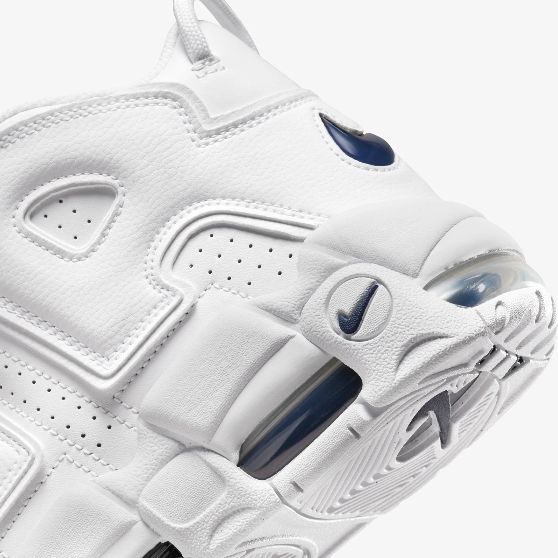 Nike | AIR MORE UPTEMPO 96 { WHITE / MIDNIGHT NAVY - Image 5