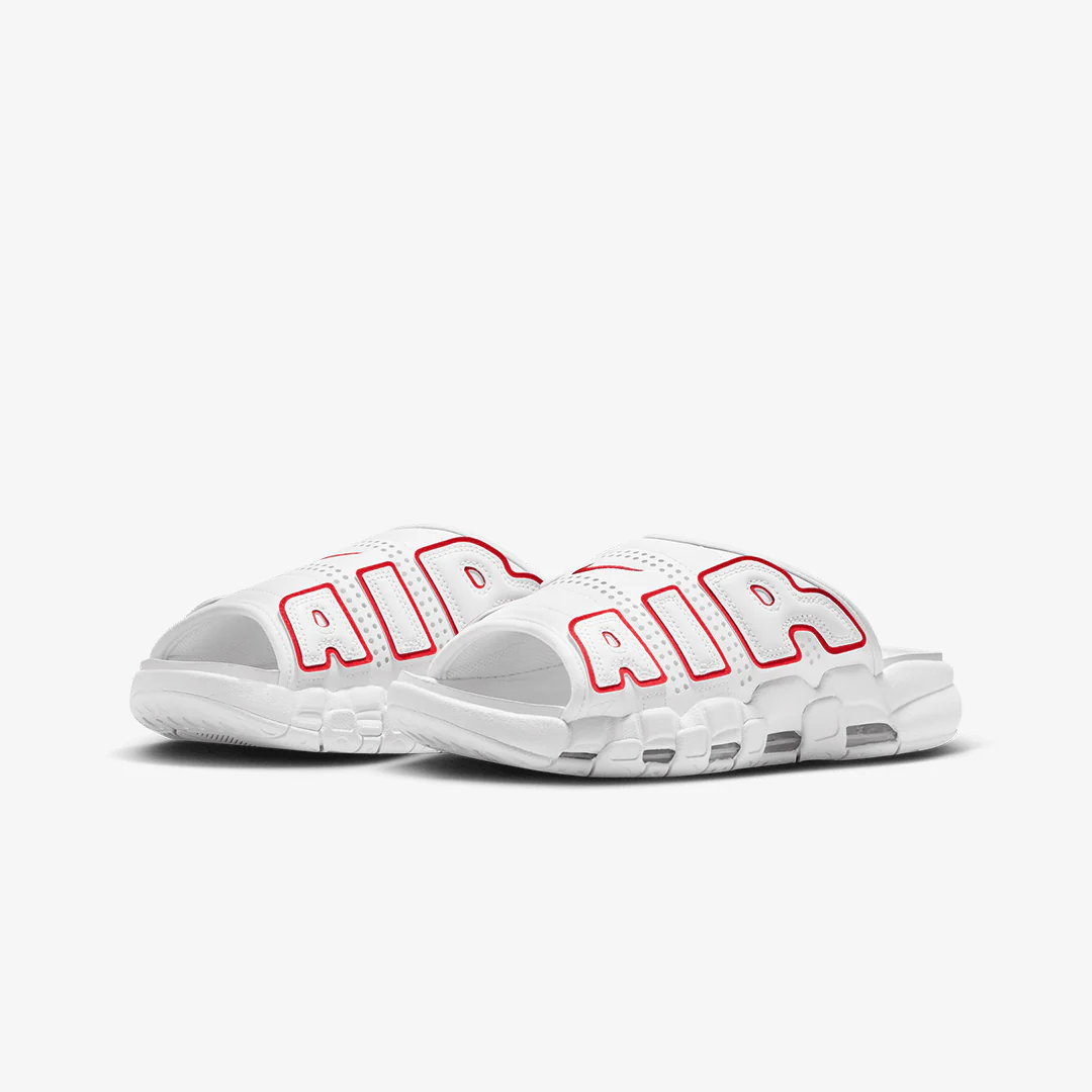 Nike | AIR MORE UPTEMPO { WHITE/UNIVERSITY RED-WHITE - Image 2