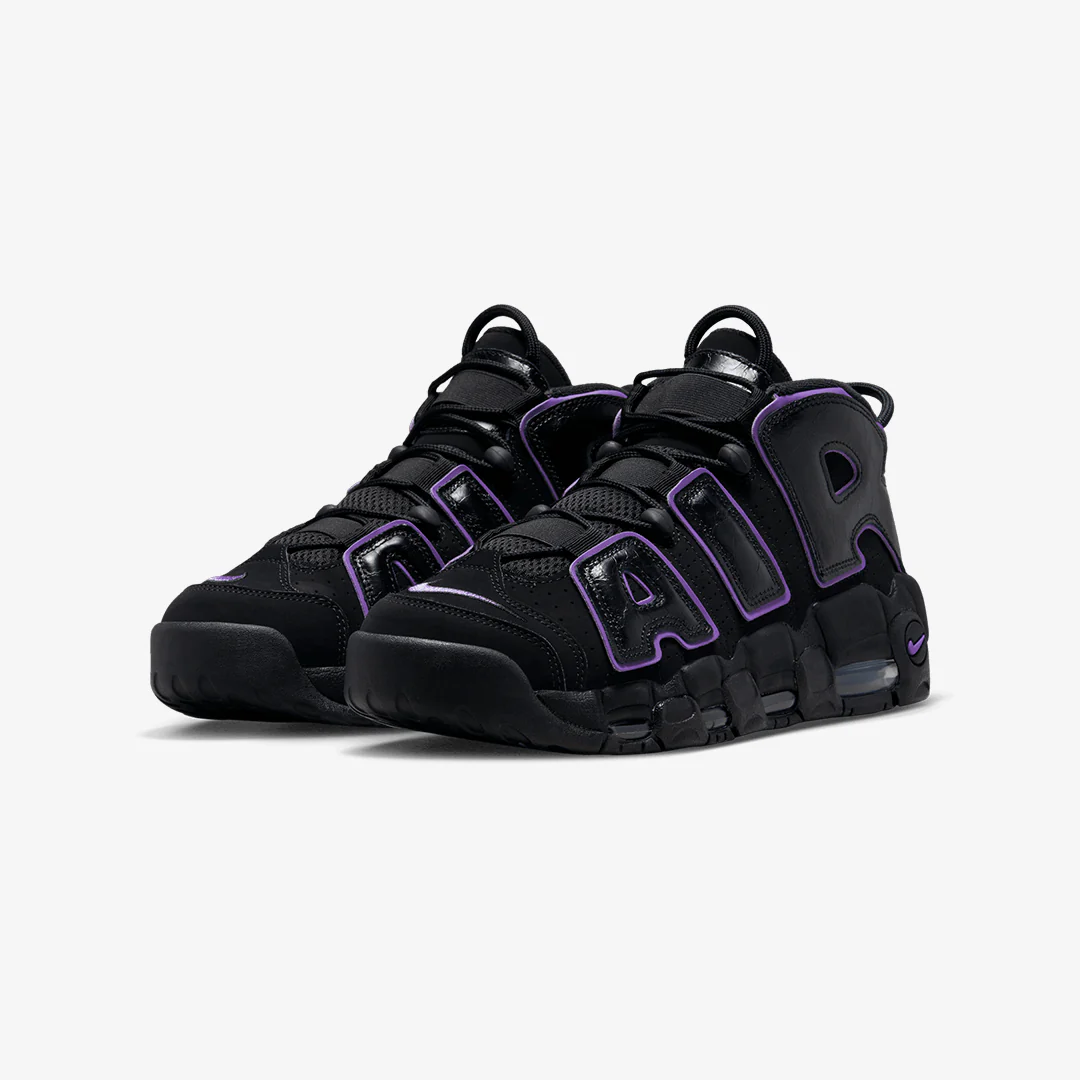 Nike | AIR MORE UPTEMPO'96 { BLACK/ACTION GRAPE - Image 2