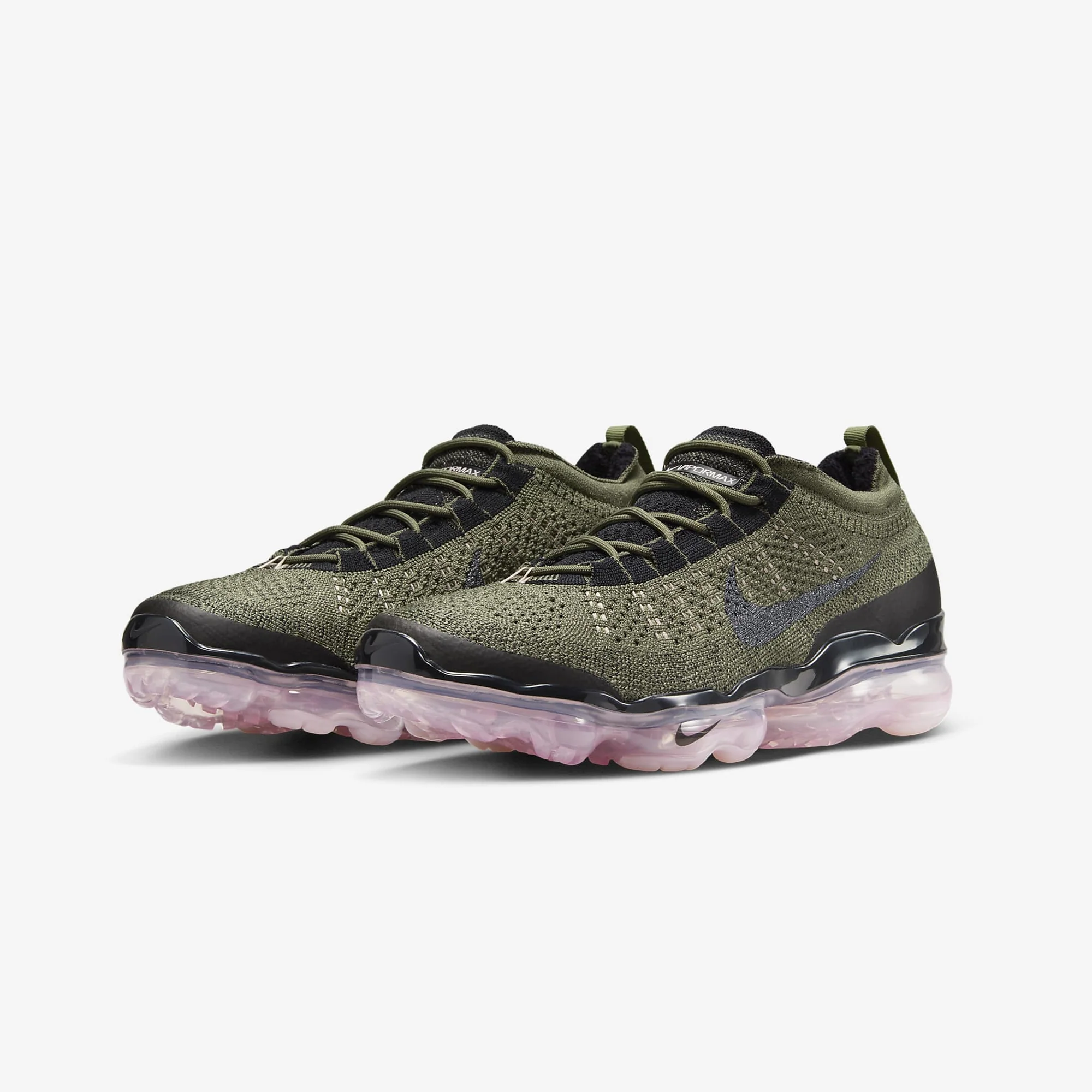 Nike | AIR VAPORMAX 2023 FLYKNIT { MEDIUM OLIVE/BLACK-PINK OXFORD-BLACK - Image 2