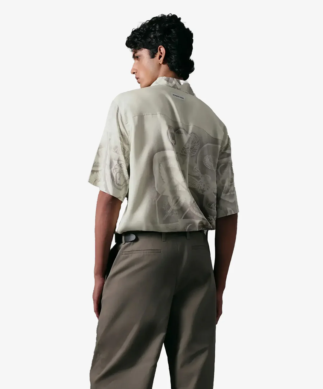 ALMOST GODS | AEGIS RELAXED SHIRT { BROWN - Image 4