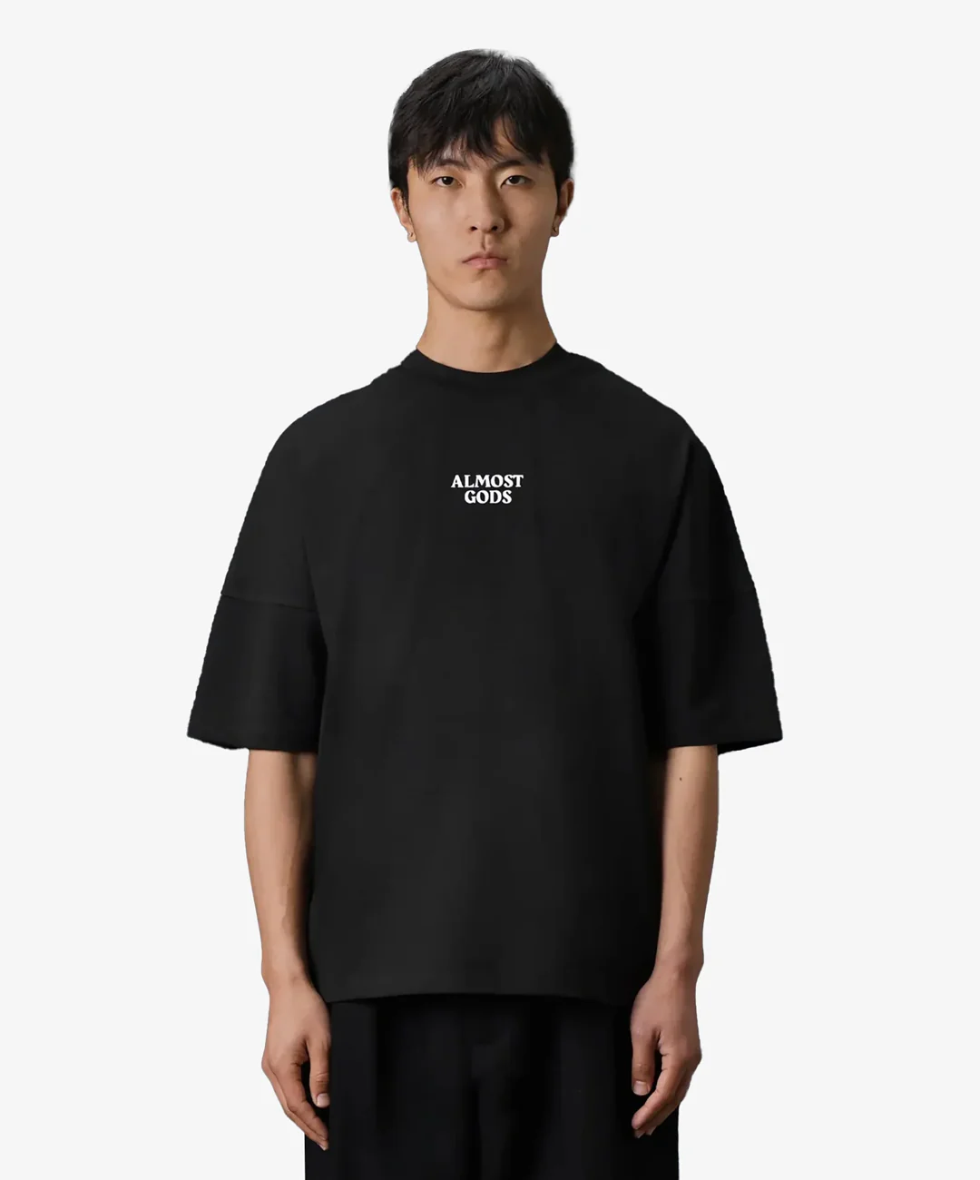ALMOST GODS | ALMOST GODS LOGO TEE { BLACK