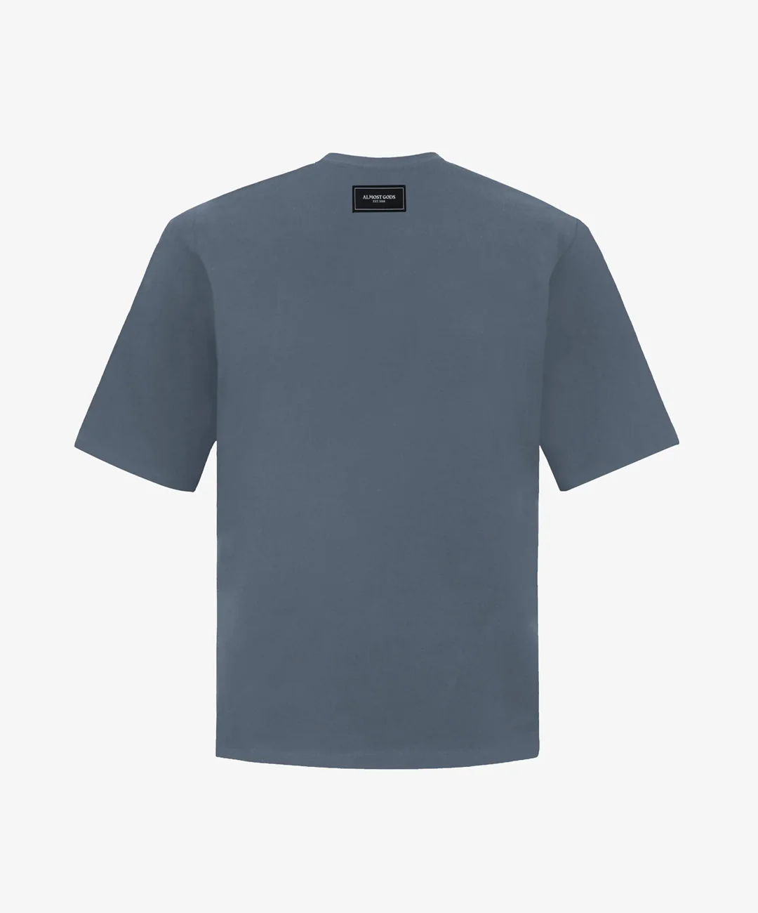 ALMOST GODS | ALPHA CROSS SPRAY PAINT TEE { GREY - Image 3