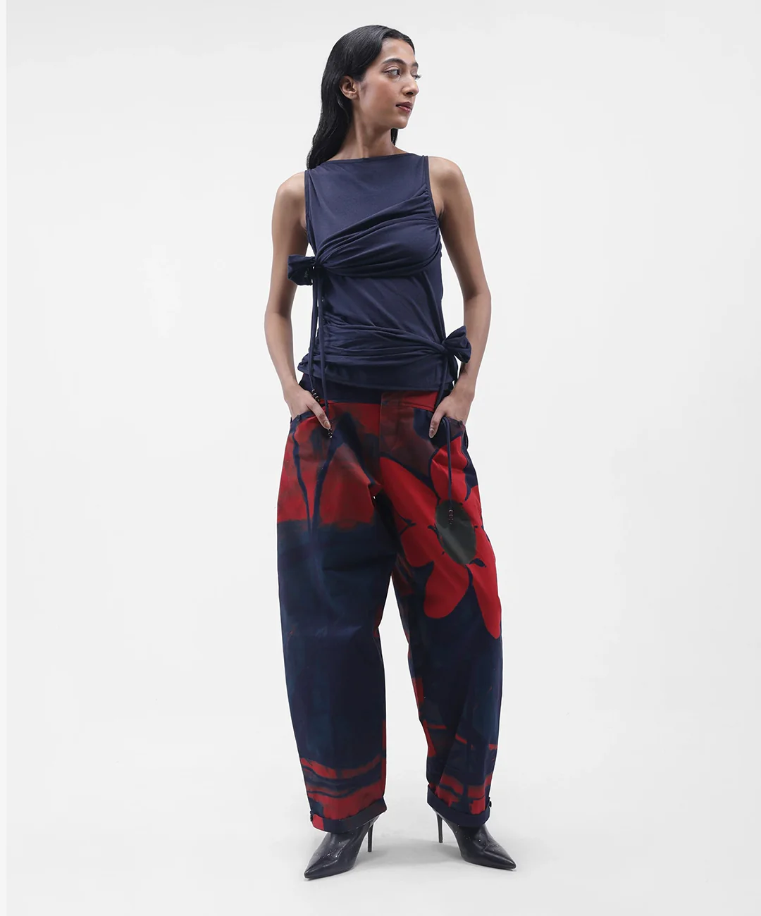 ALMOST GODS | APPLIQUÉ KNOT TOP { PURPLE - Image 3