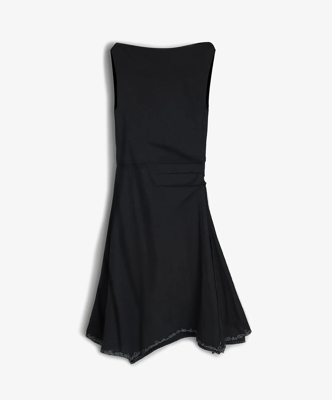 ALMOST GODS | ASSYMETRIC LAYERED KNIT DRESS { BLACK - Image 3
