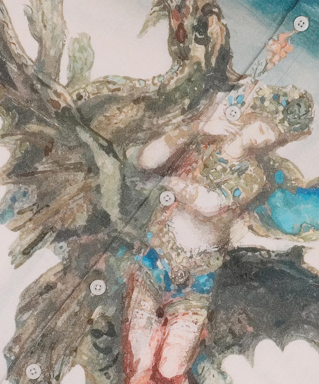 ALMOST GODS | DREAM OF THE ORIENT LINEN SHIRT { MULTI - Image 5