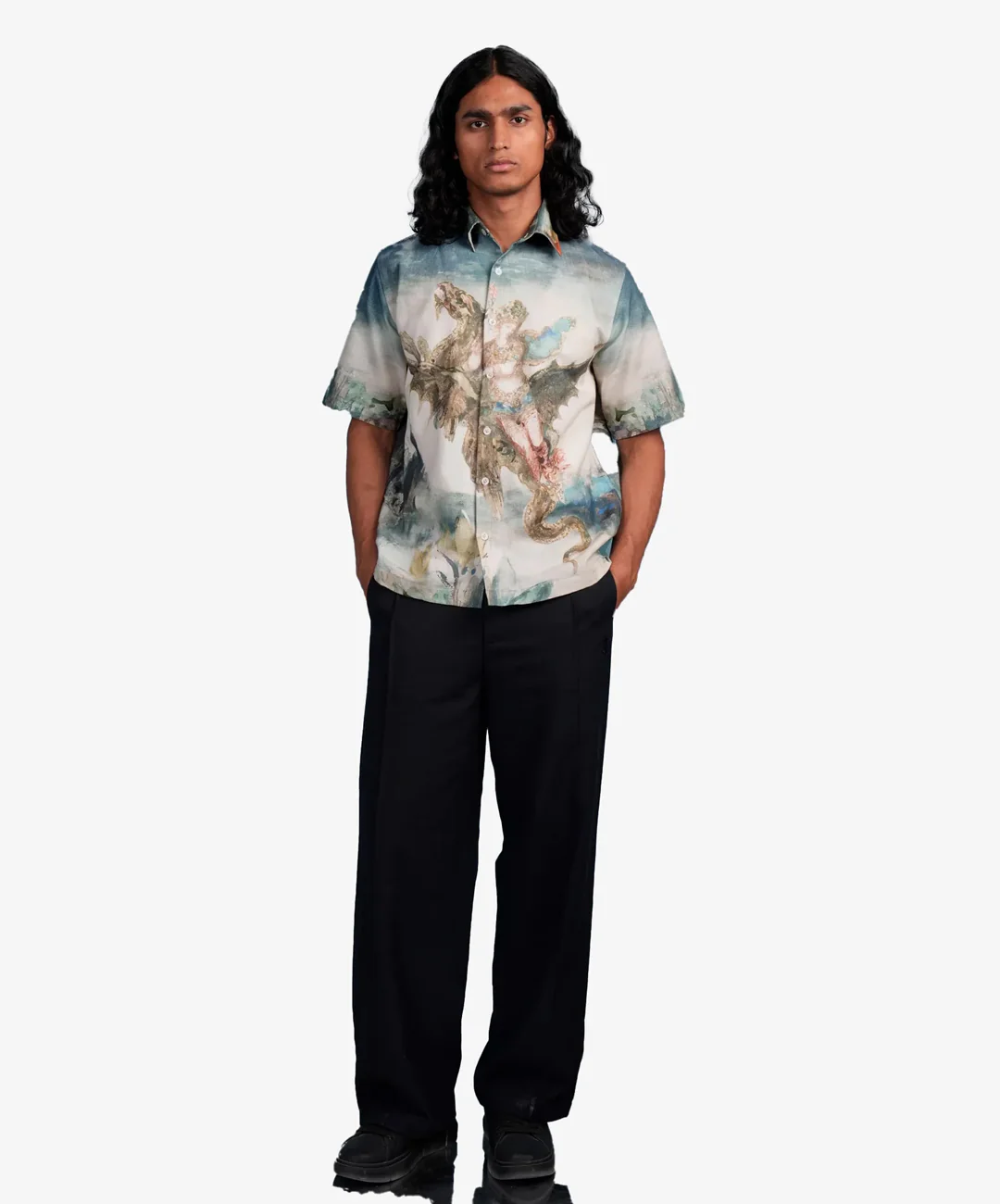 ALMOST GODS | DREAM OF THE ORIENT LINEN SHIRT { MULTI - Image 6