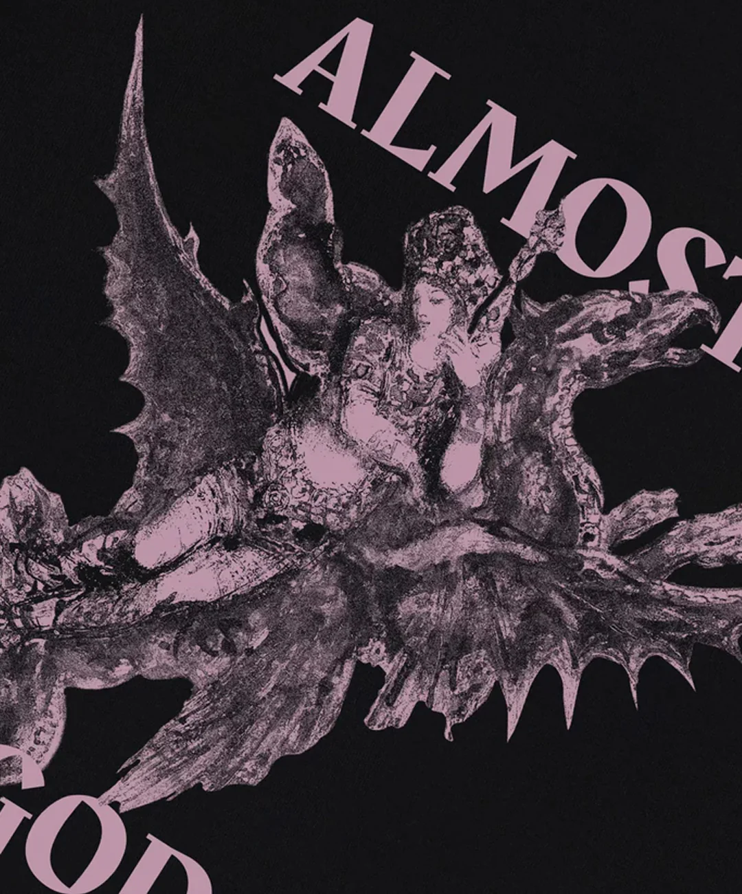 ALMOST GODS | DREAM OF THE ORIENT RELAXED TEE { BLACK - Image 4