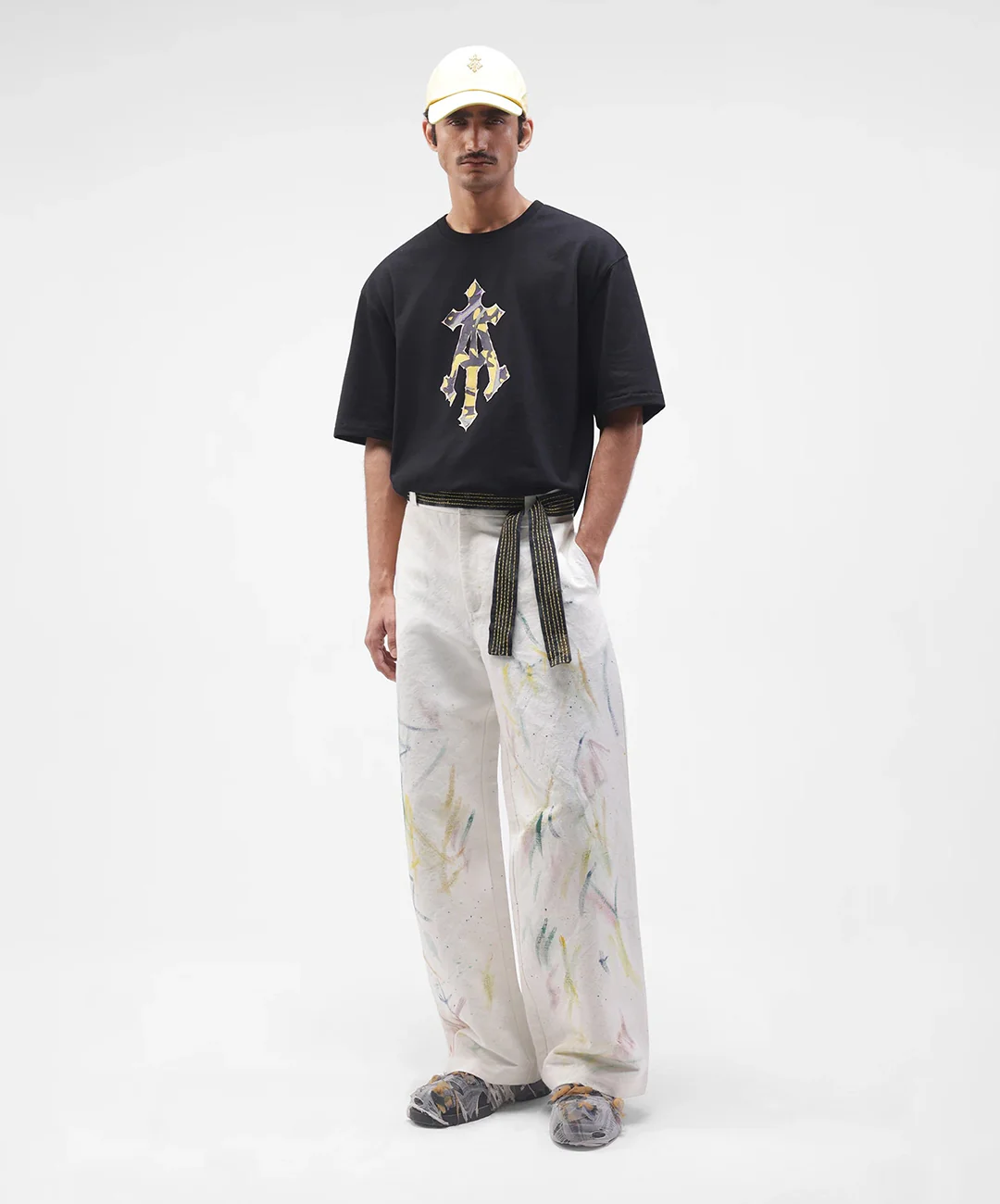 ALMOST GODS | ECHO ALPHA CROSS BOXY TEE { BLACK - Image 6