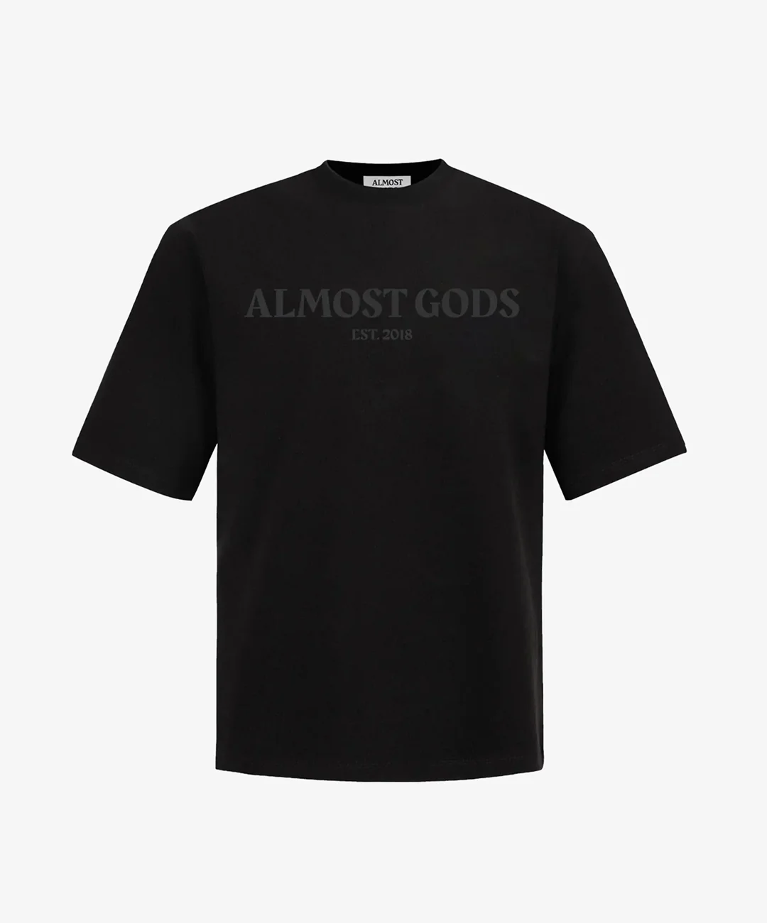 ALMOST GODS | EST. 2018 TEE { BLACK