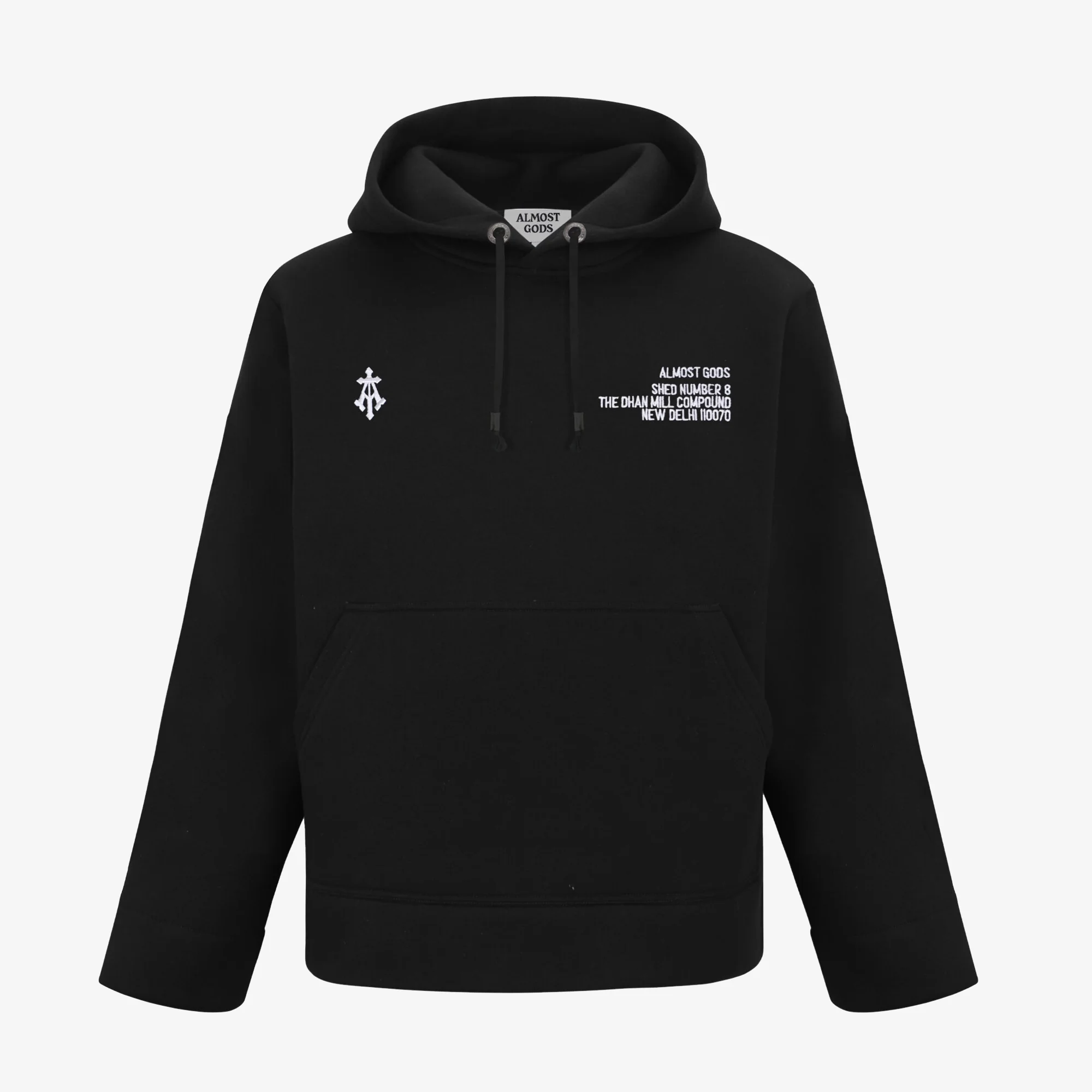 ALMOST GODS | FLAGSHIP HOODIE { BLACK - Image 2
