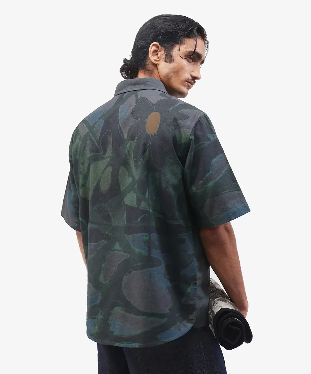 ALMOST GODS | FLOSS GARDEN RELAXED SHIRT { ASH - Image 2