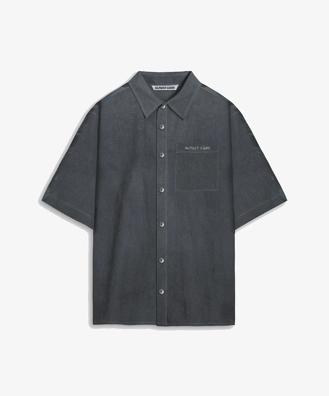 ALMOST GODS | FLOSS GARDEN RELAXED SHIRT { ASH - Image 3