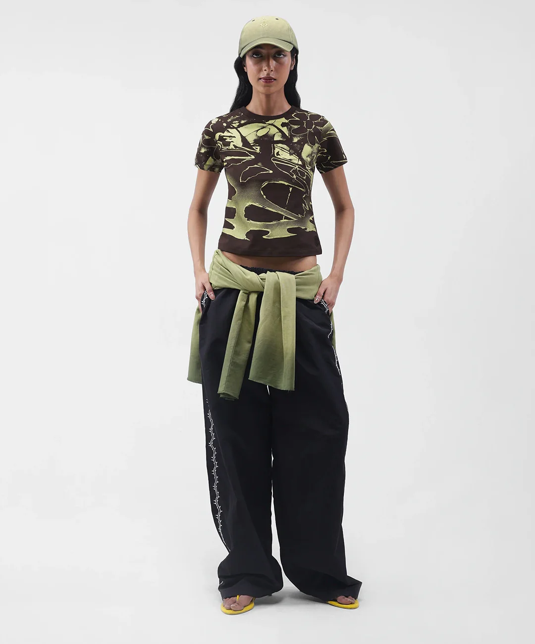 ALMOST GODS | FLOSS GARDEN RELAXED TEE { BROWN - Image 6