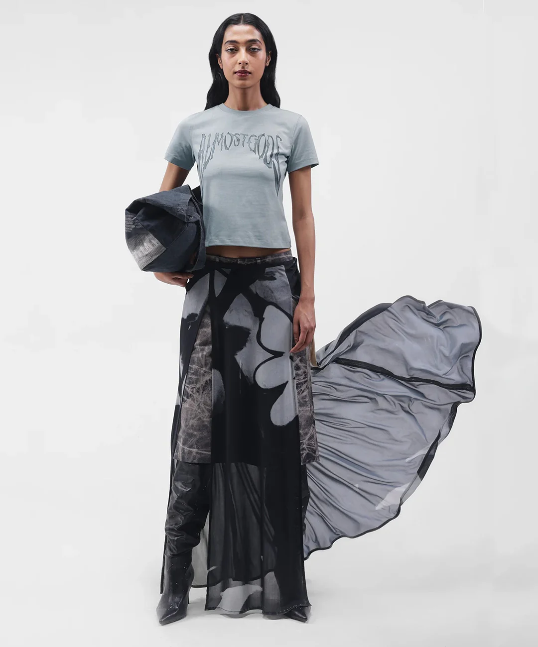 ALMOST GODS | GOTHIC RELAXED TEE { ICE - Image 5