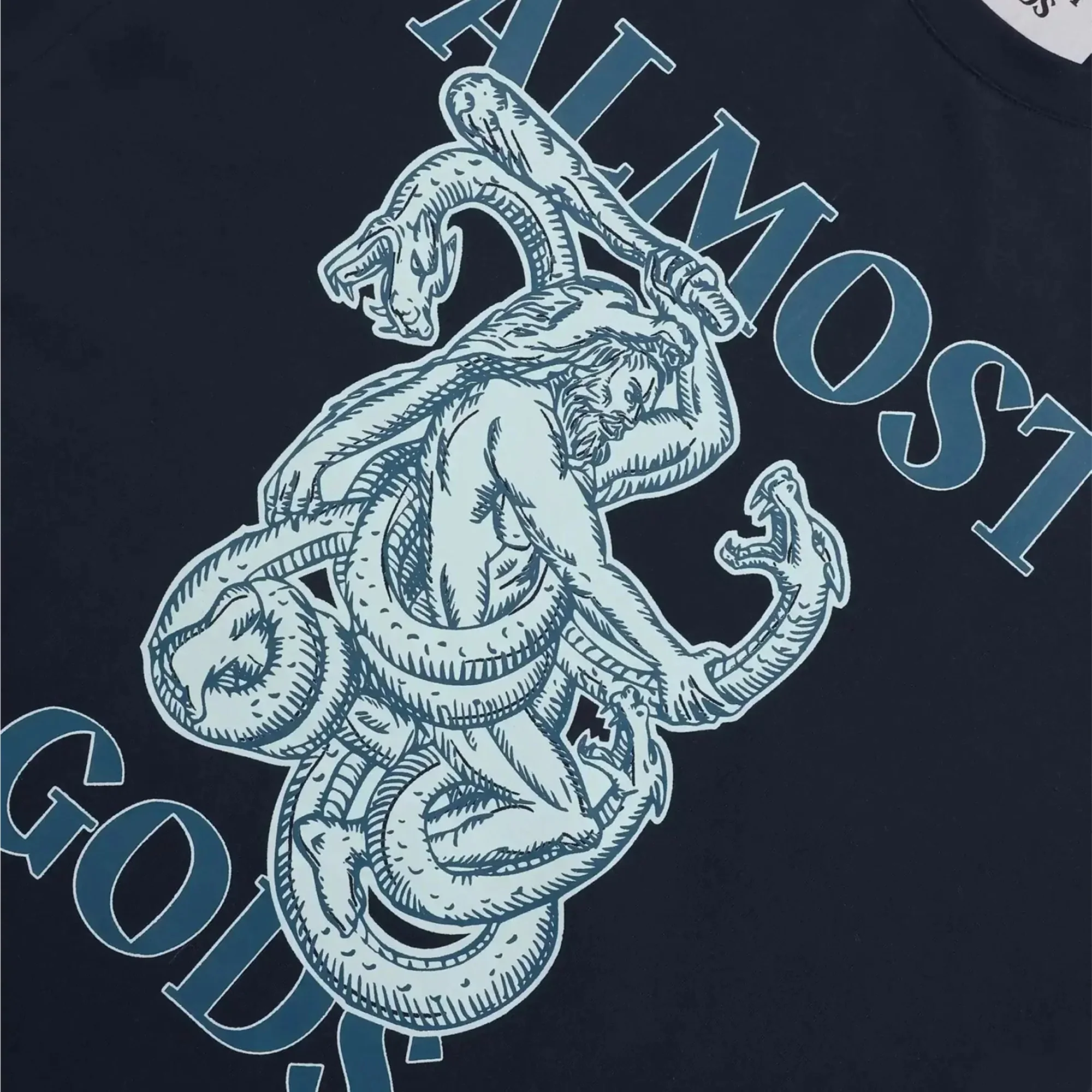 ALMOST GODS | HYDRA'S FURY RELAXED TEE { BLUE - Image 3