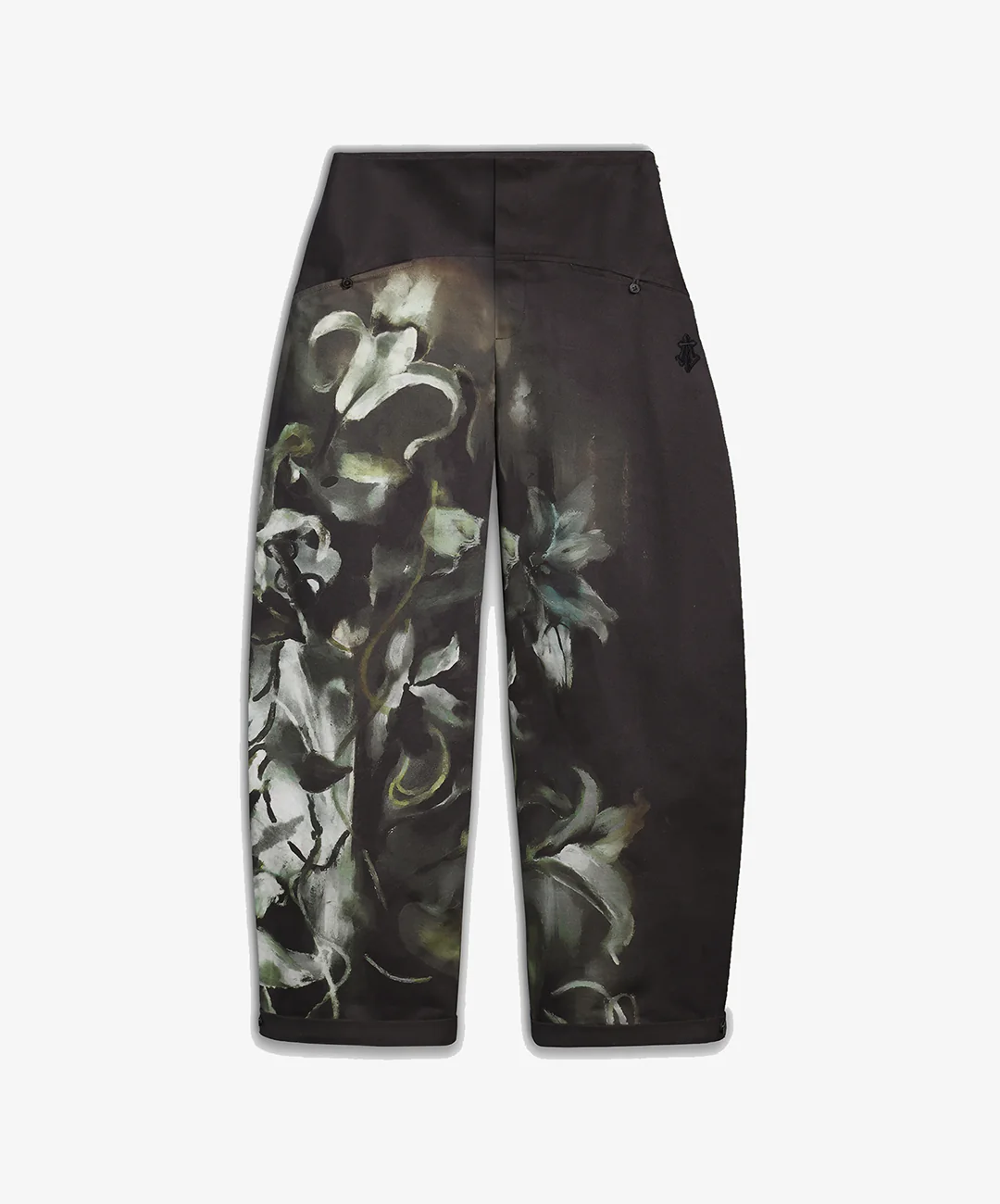 ALMOST GODS | LILIES BARREL PANTS { BLACK - Image 3