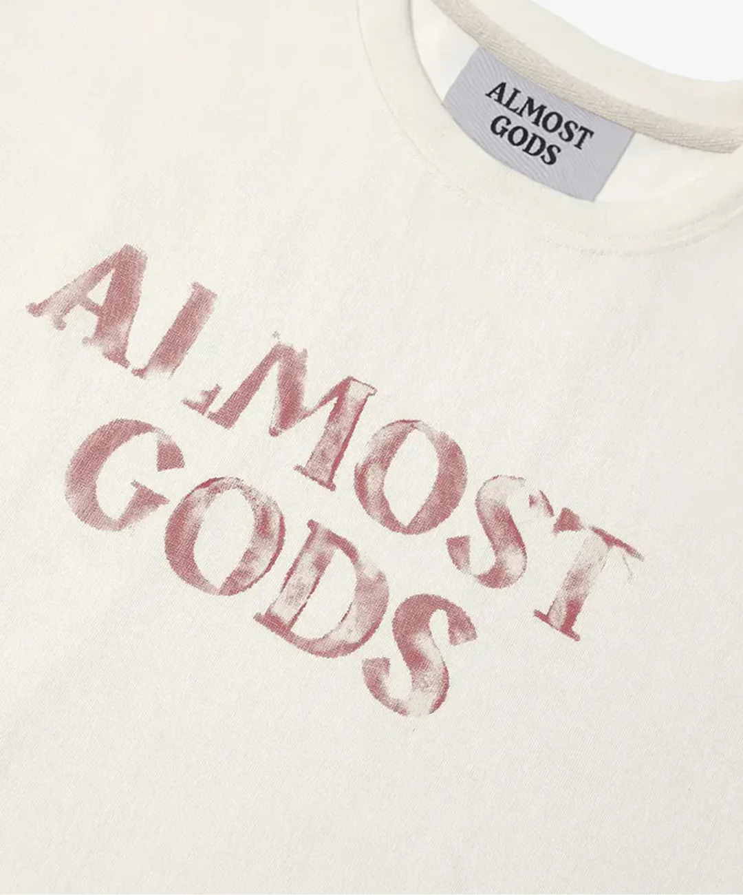 ALMOST GODS | LOGO RELAXED TEE { OFF WHITE - Image 3