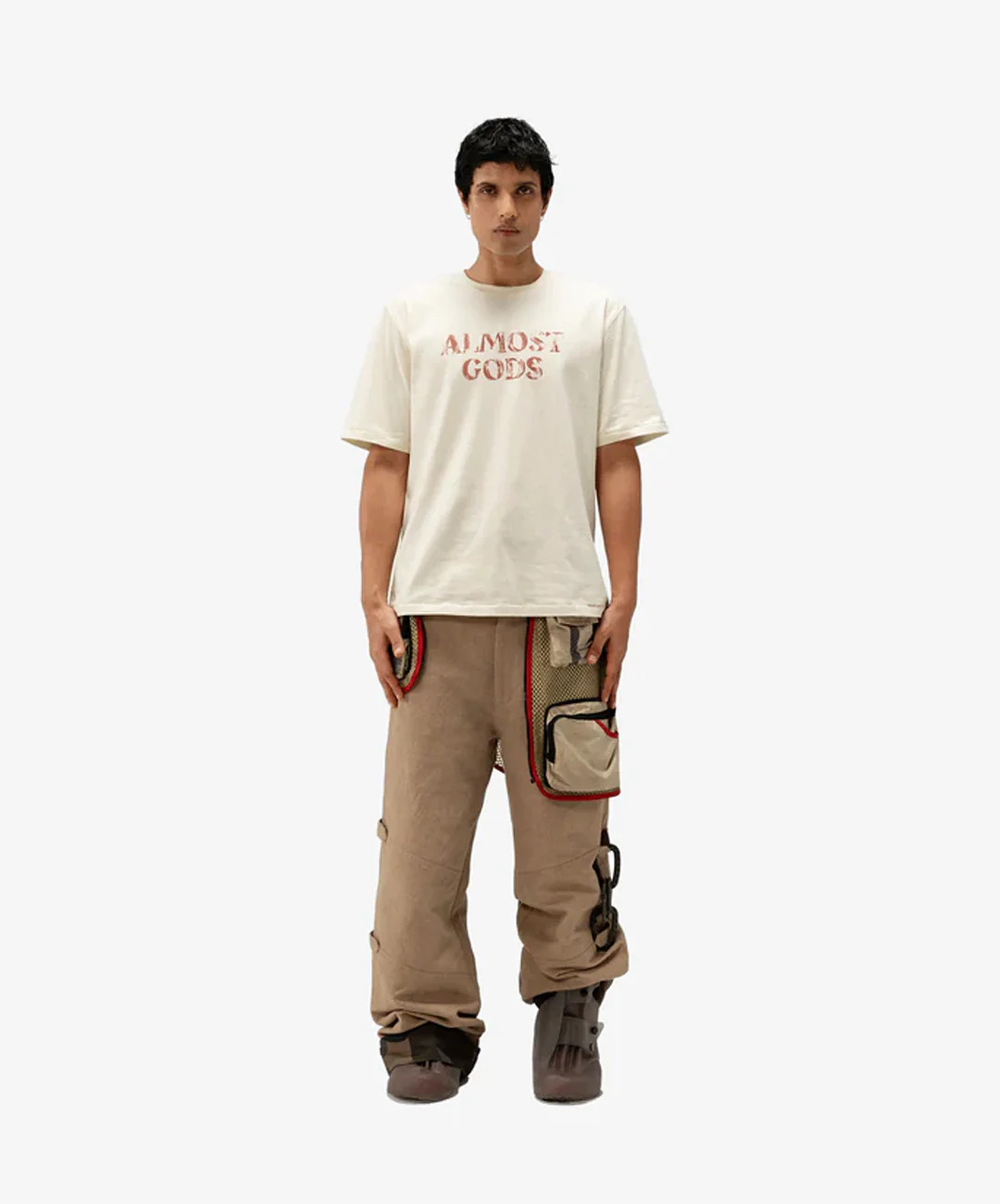 ALMOST GODS | LOGO RELAXED TEE { OFF WHITE - Image 4