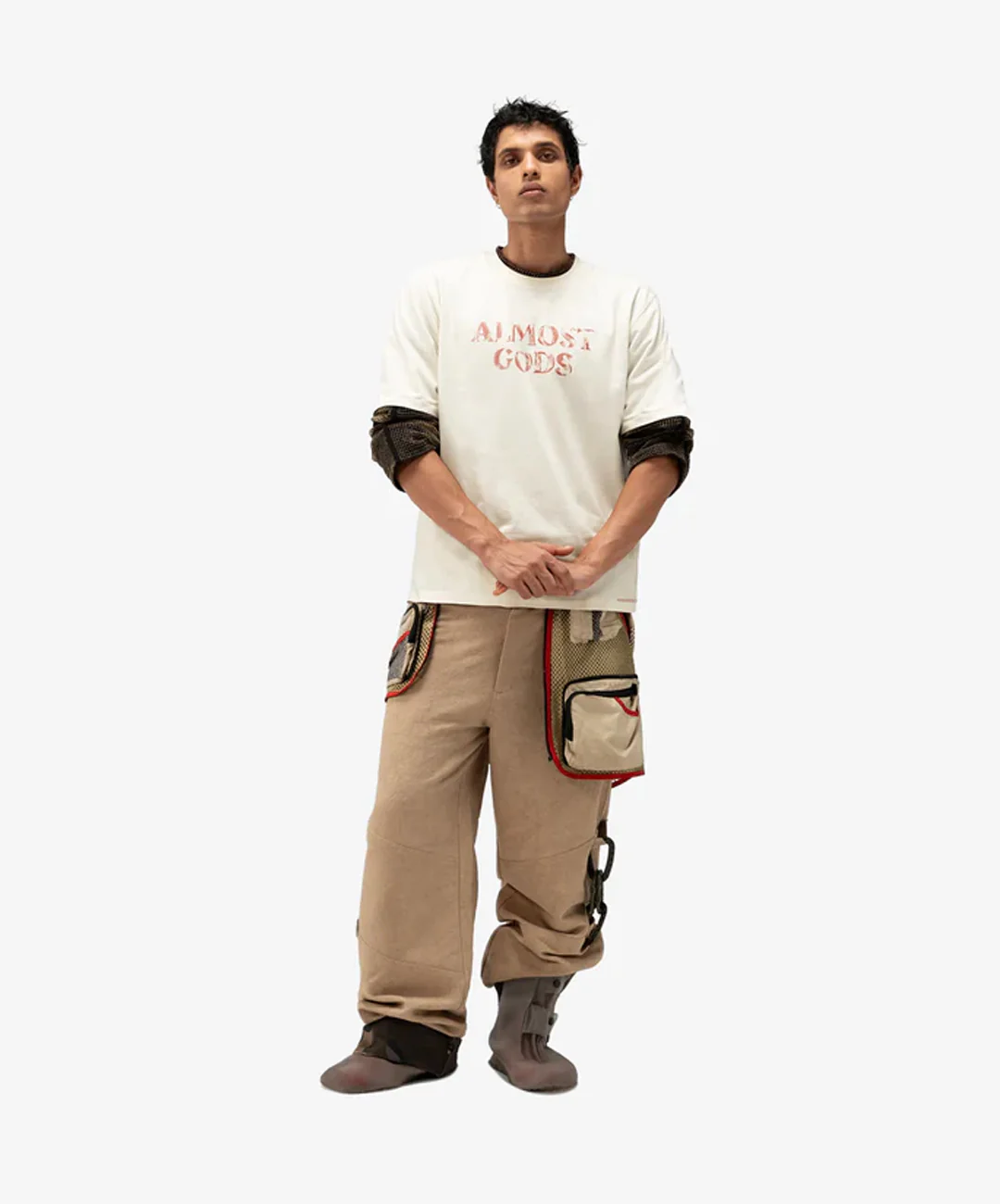 ALMOST GODS | LOGO RELAXED TEE { OFF WHITE - Image 5