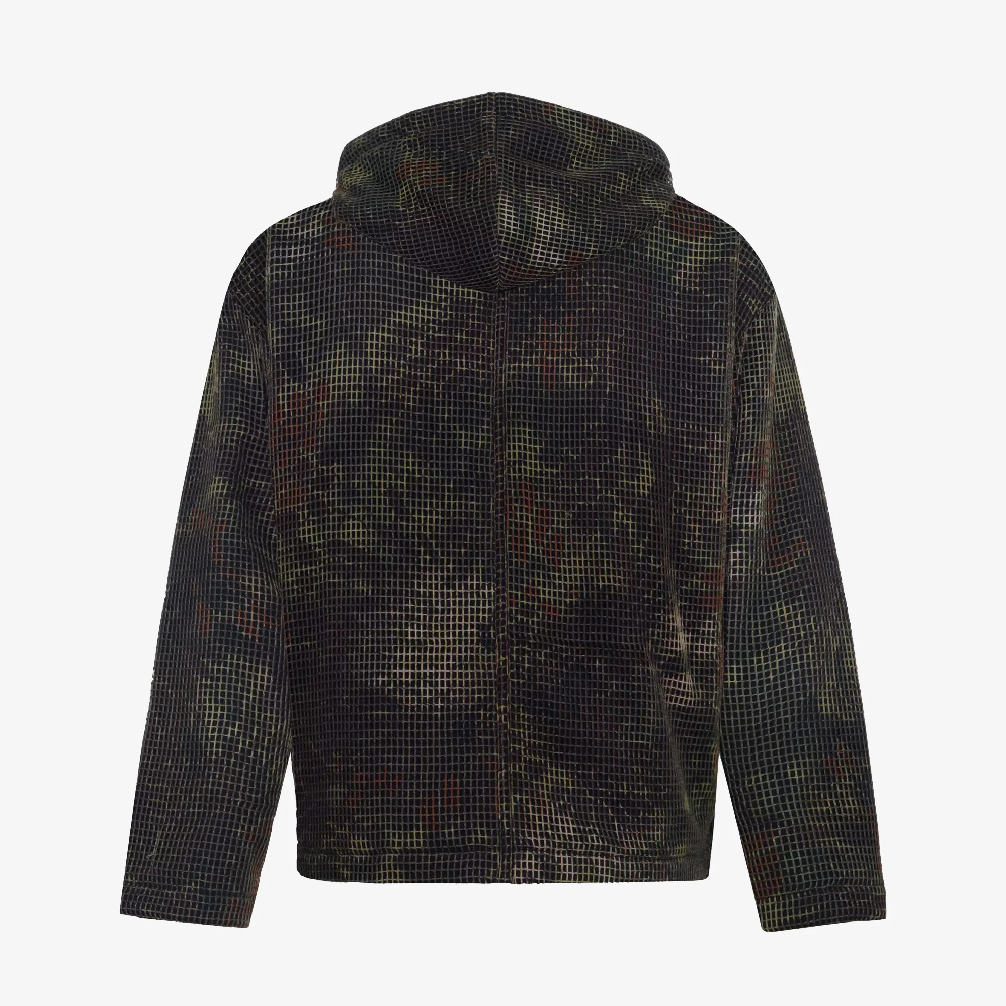 ALMOST GODS | MANDRAKE CAMO NET ZIP HOODIE { BROWN - Image 4