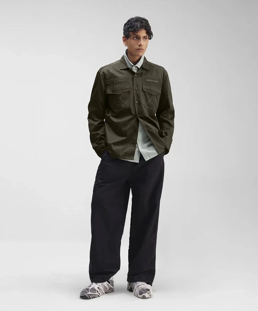 ALMOST GODS | MILITARY OVERSHIRT { OLIVE - Image 6