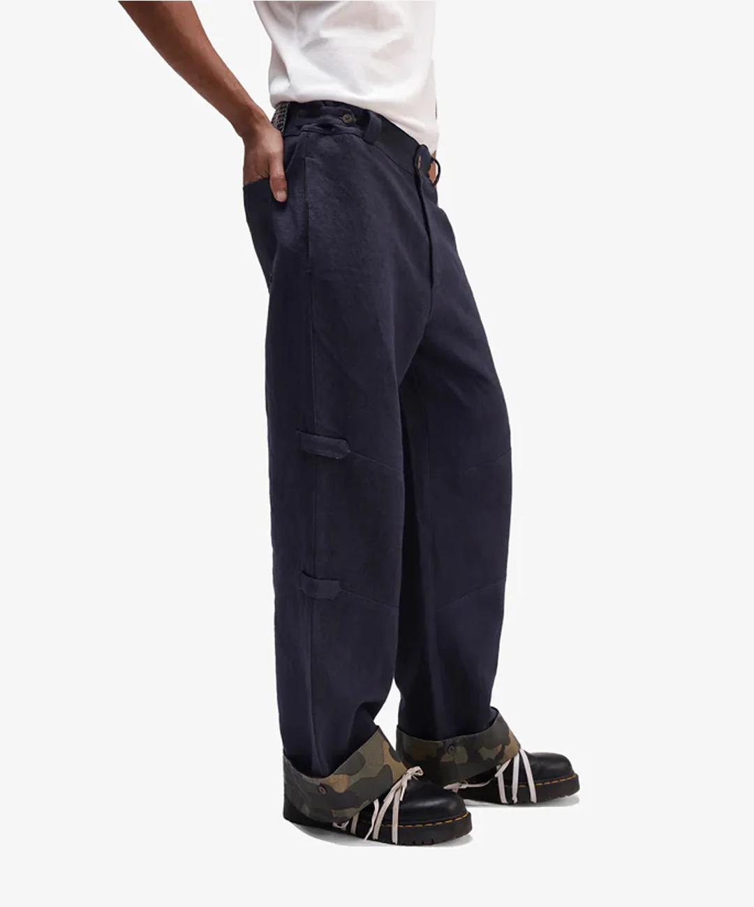 ALMOST GODS | PANELLED PANTS { NAVY - Image 2