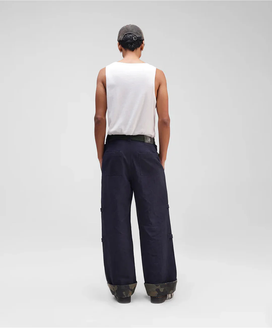 ALMOST GODS | PANELLED PANTS { NAVY - Image 5