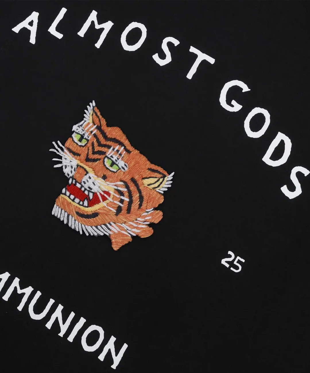 ALMOST GODS | SAIGONHAND EMBROIDERED TEE { BLACK - Image 4