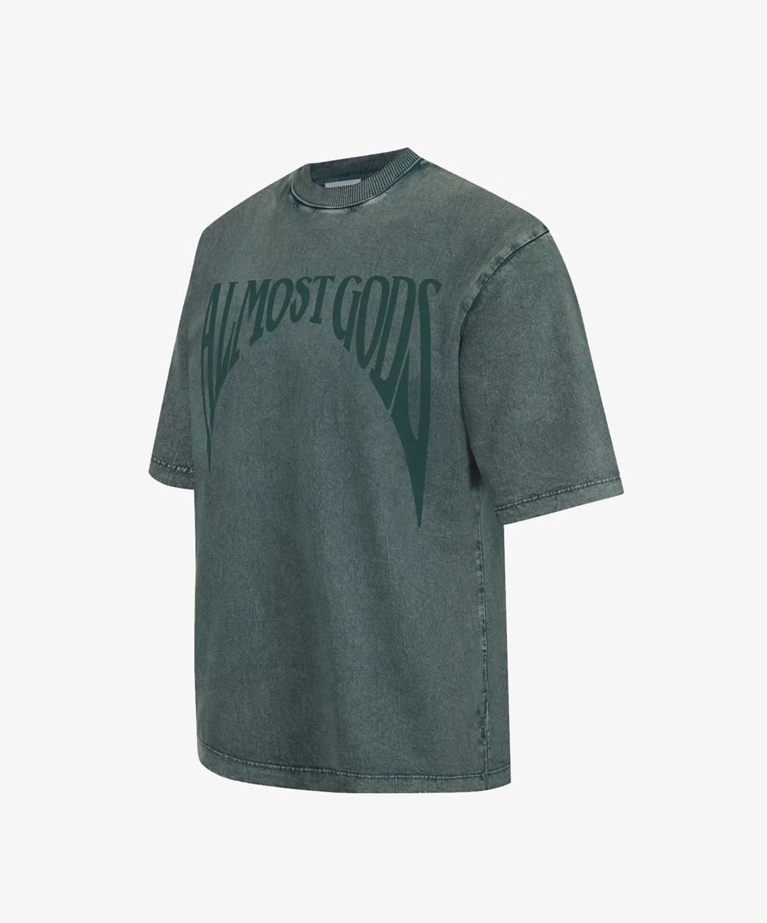 ALMOST GODS | STONEWASHED GOTHIC RELAXED TEE { PINE - Image 2